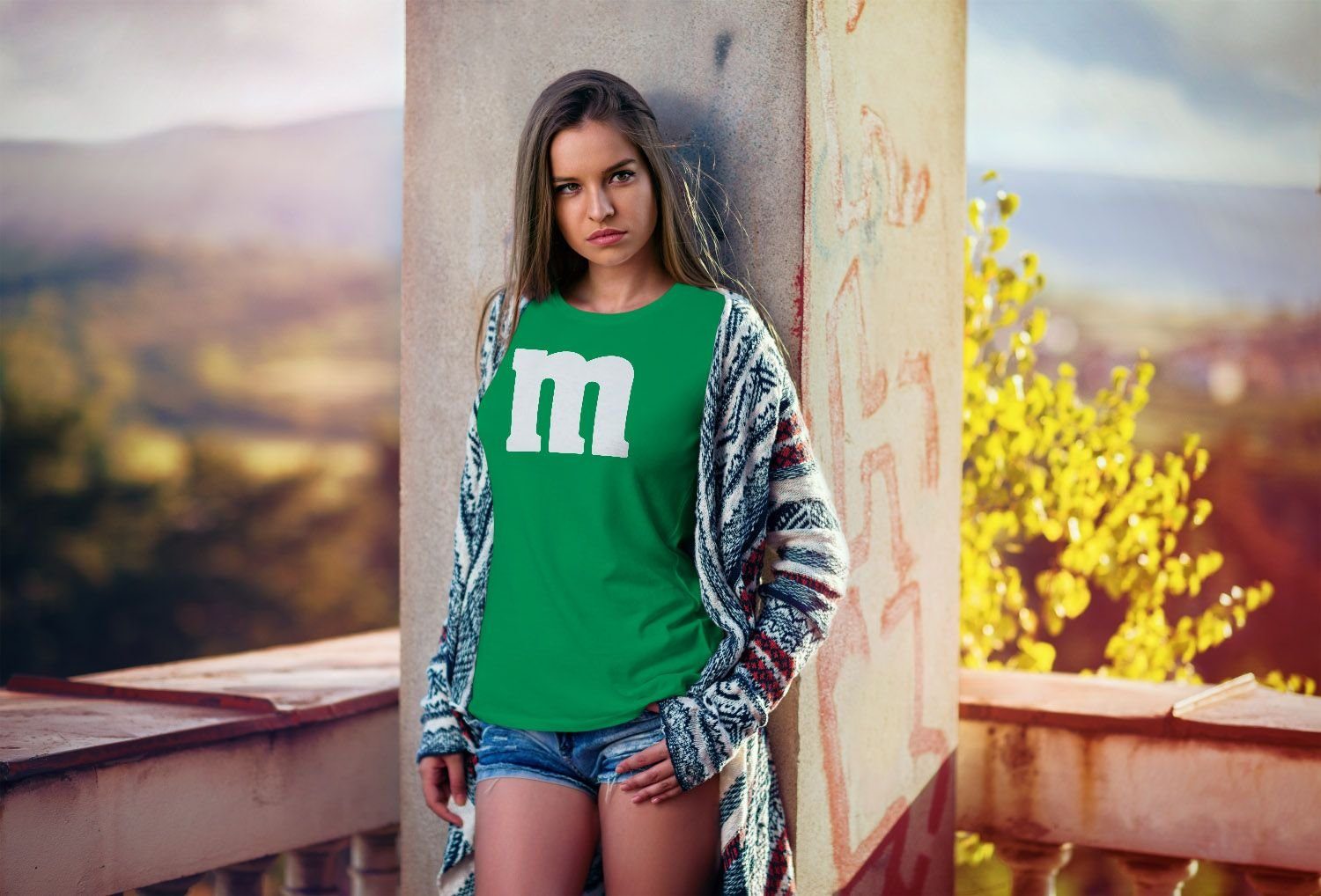 Print-Shirt Damen T-Shirt Gruppen-Kostüm M Aufdruck günstig online kaufen