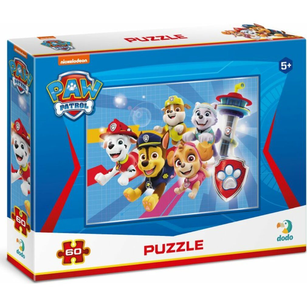 dodo Puzzle DODO Puzzle Paw Patrol: Hurra für Action 60 Teile, Puzzleteile
