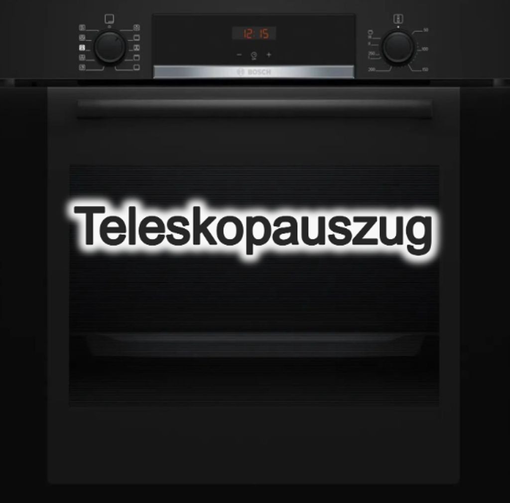 BOSCH Dampfbackofen Teleskopauszug Dampfunterstützung Hydrolyse 71 Liter HQA334EB3
