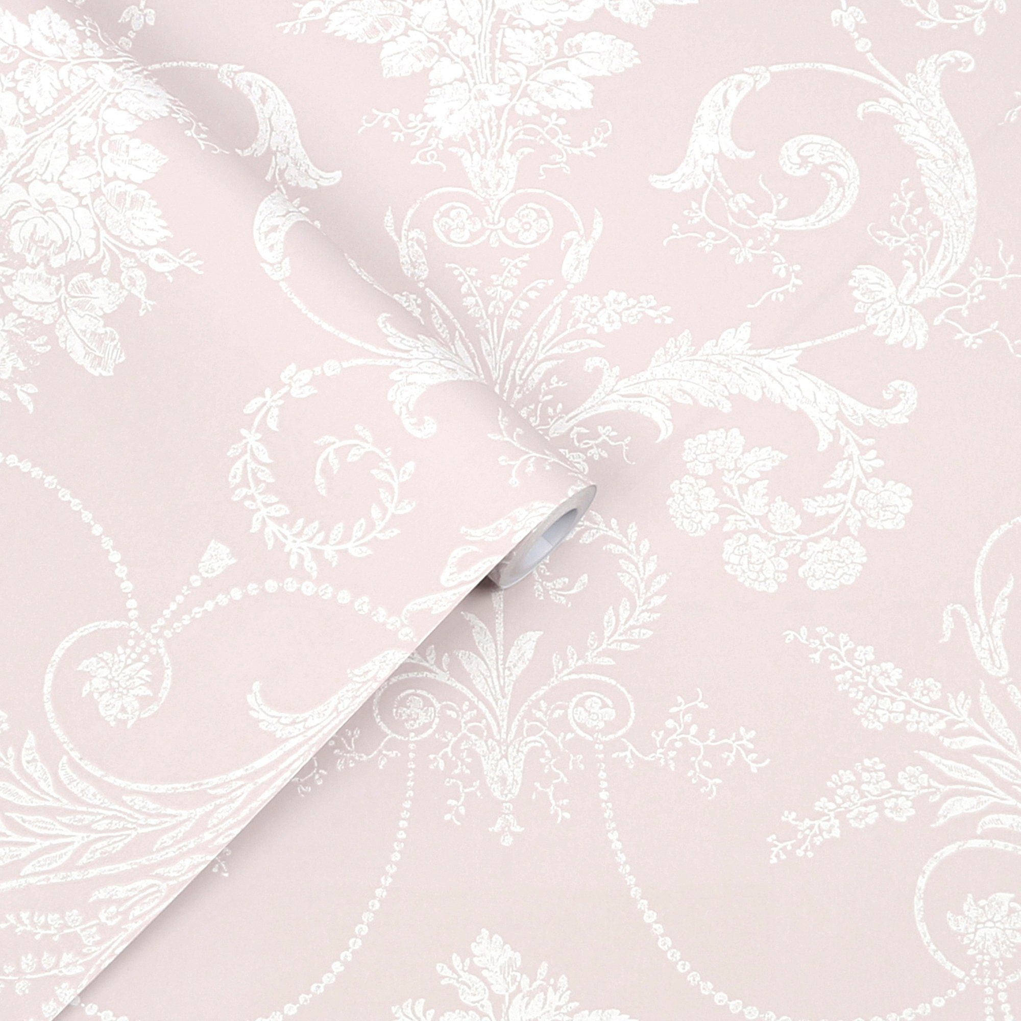 LAURA ASHLEY Vliestapete Josette, gemustert, FSC® zertifiziert, mit lebhaftem Druck, 10 Meter Länge