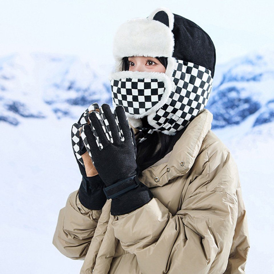 Mütze Für gloves black Damen, Handschuhe, Neue Maske, Blusmart Skimütze Radfahren, Wintermütze