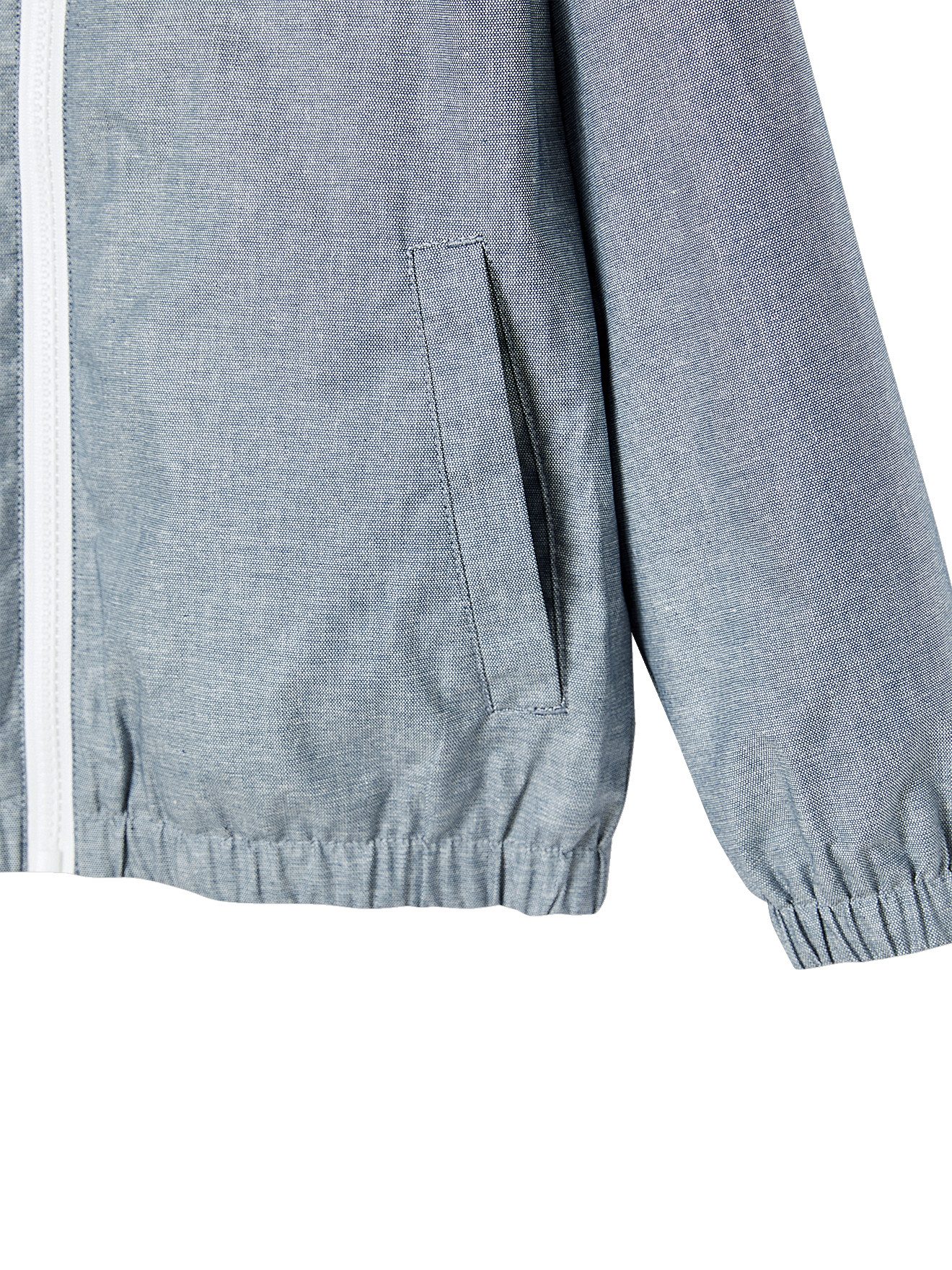 vertbaudet Regenjacke Jungen Jacke aus Chambray mit Kapuze – Bild 4 von 5