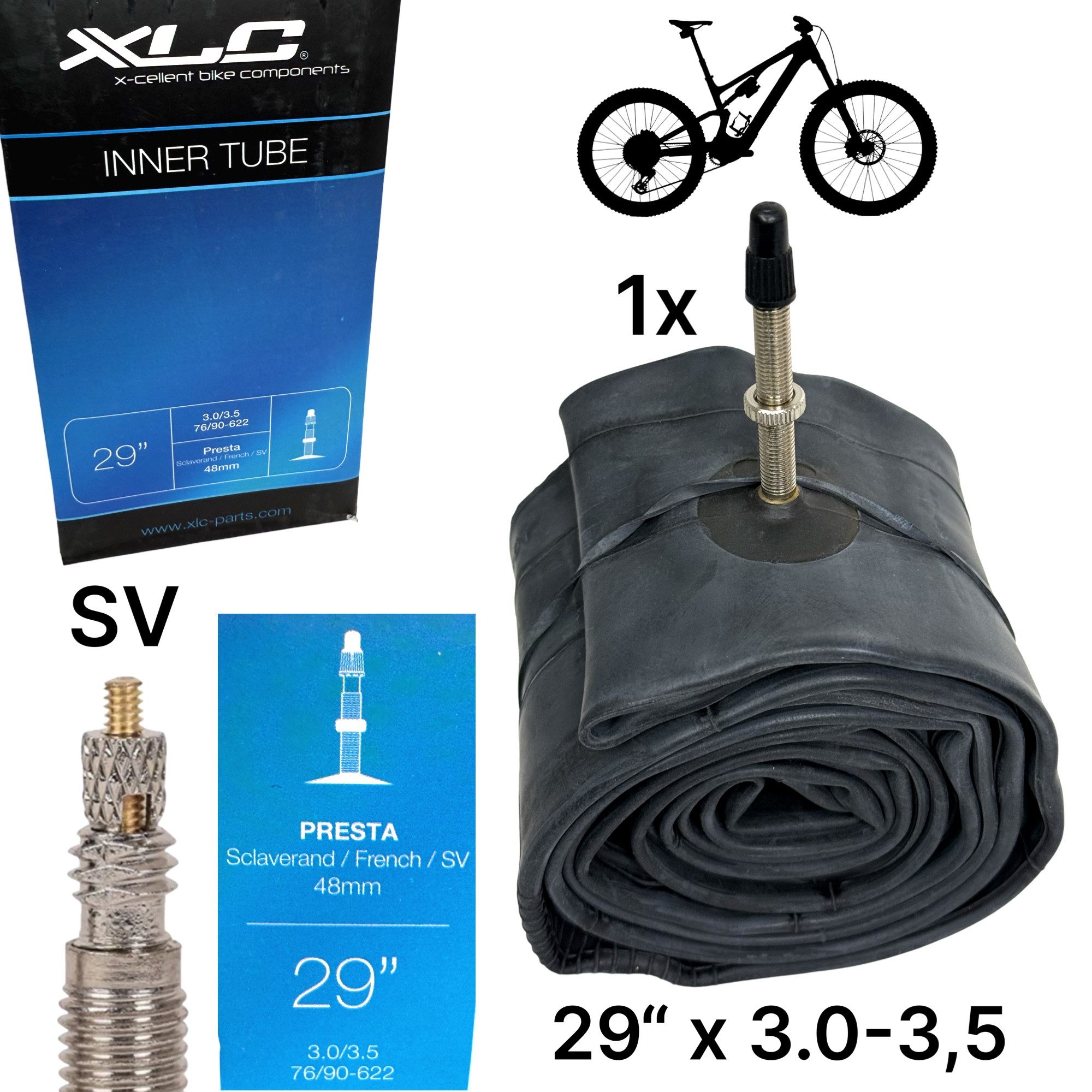 Fahrradschlauch MTB Fahrrad Ersatz Schlauch FR DH 29" SV Französisch Ventil 48mm