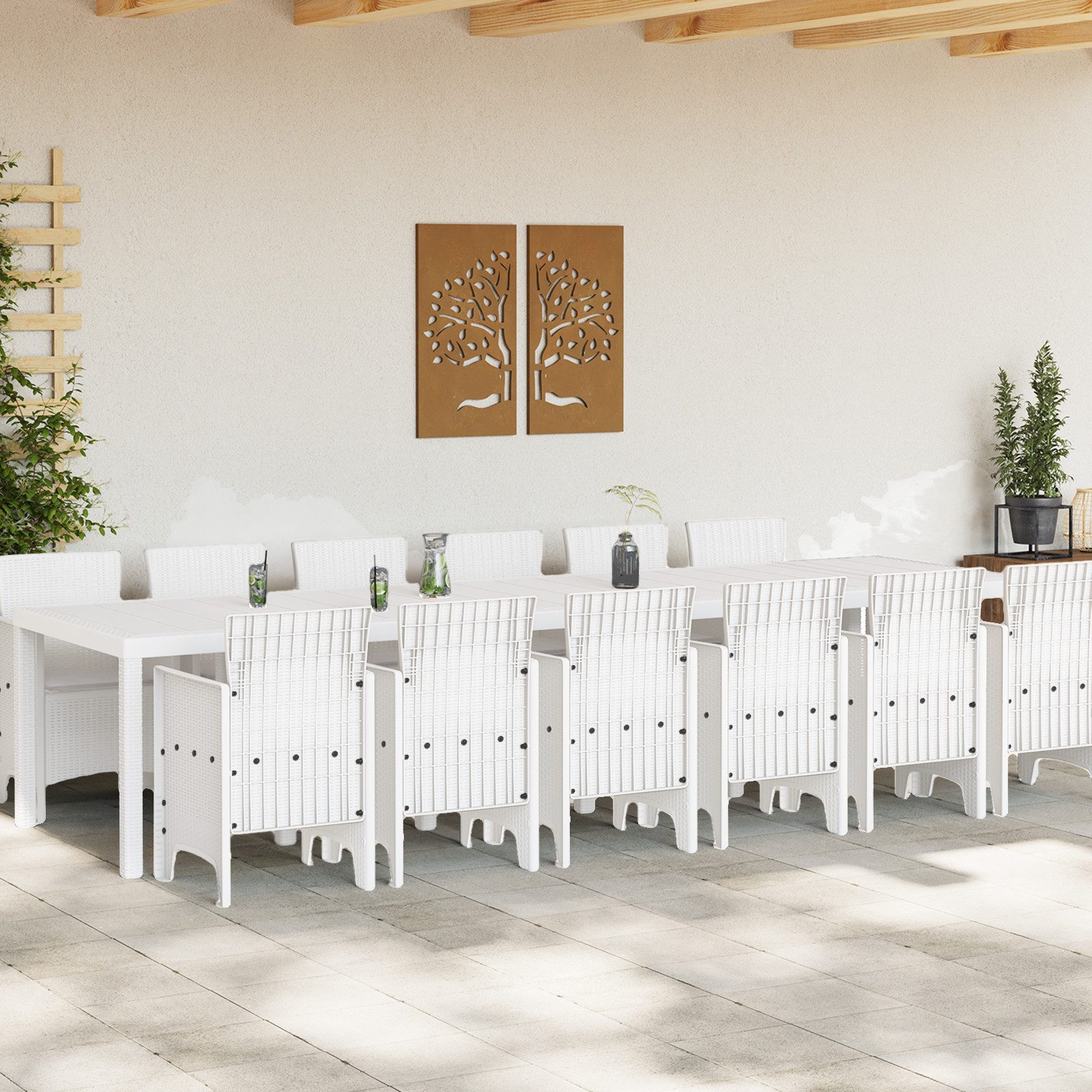 vidaXL Gartentisch 13-teilige Garten Essgruppe mit günstig online kaufen