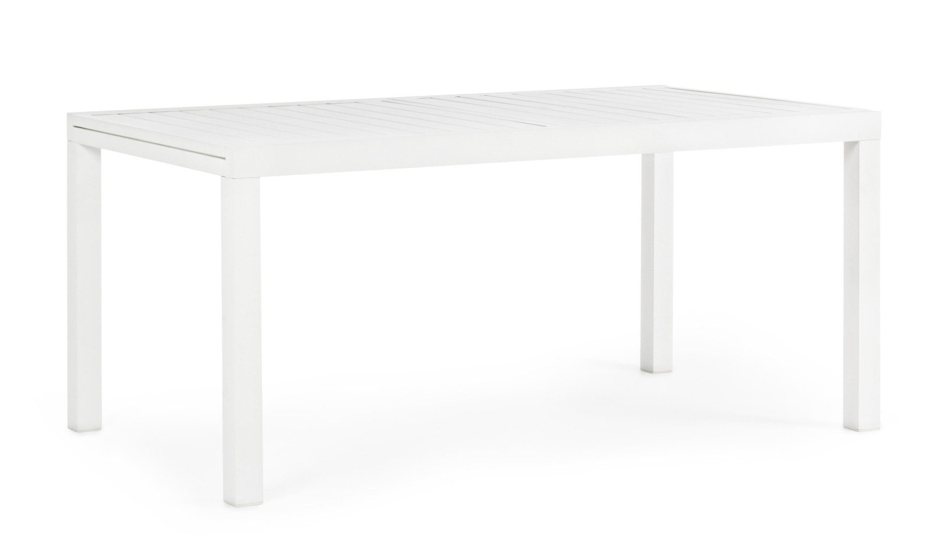 Esstisch Hilde aus Aluminium, 160-240x90 cm, Weiß
