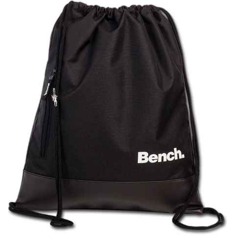 Bench. Turnbeutel Bench Classic Trainingsbeutel schwarz, Turnbeutel, Sportrucksack Polyester, schwarz, Größe ca. 37cm