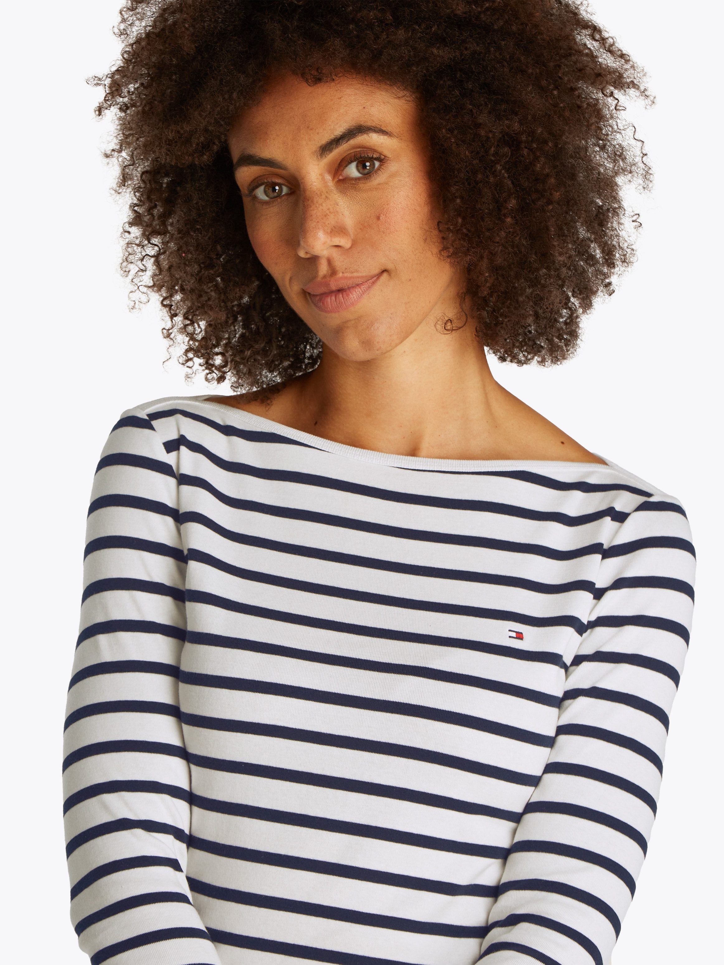 Tommy Hilfiger 3/4-Arm-Shirt NEW CODY SLIM BOAT-NK 3/4SLV mit U-Boot und St günstig online kaufen