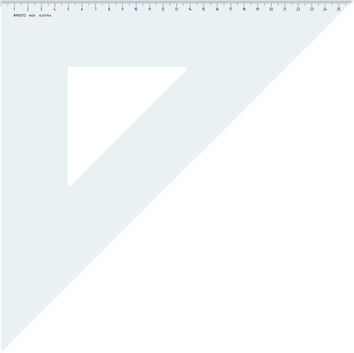 ARISTO Geodreieck Dreieck 45 Grad Acryl 368mm transparent