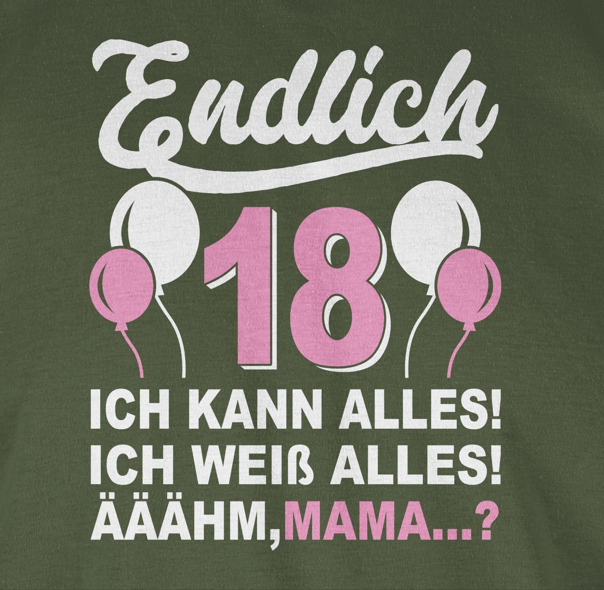 Shirtracer T-Shirt Endlich Achtzehn! Ich kann günstig online kaufen