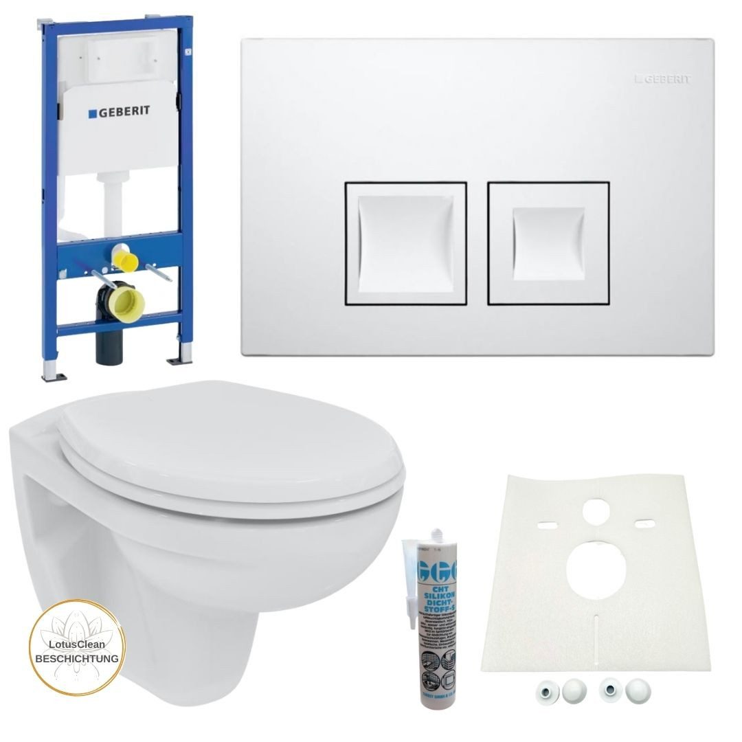 GEBERIT Vorwandelement WC Geberit Spülkasten Ideal Standard WC spülrandlos, Spar-Set