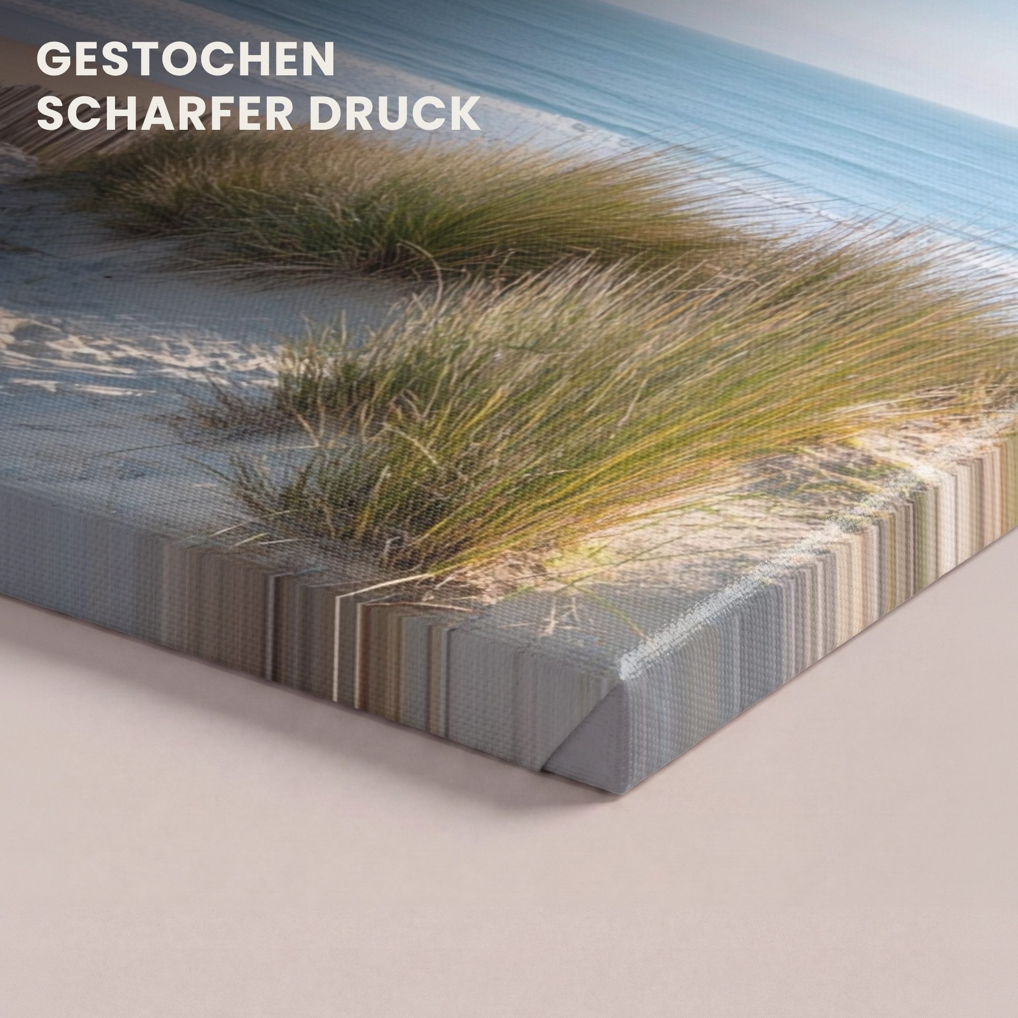 OneMillionCanvasses® Leinwandbild Strand - Meer - Düne - Sand - Sommer, Fotodruck (1 St), Leinwand Bilder Klein, Wand Dekoration Aesthetic 30x20 cm – Bild 3 von 5