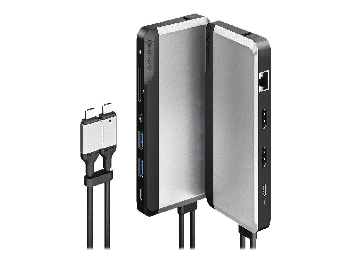 ALOGIC Laptop-Dockingstation ALOGIC Dockingstation Twin Super Dock 10-in-1 Dual USB-C