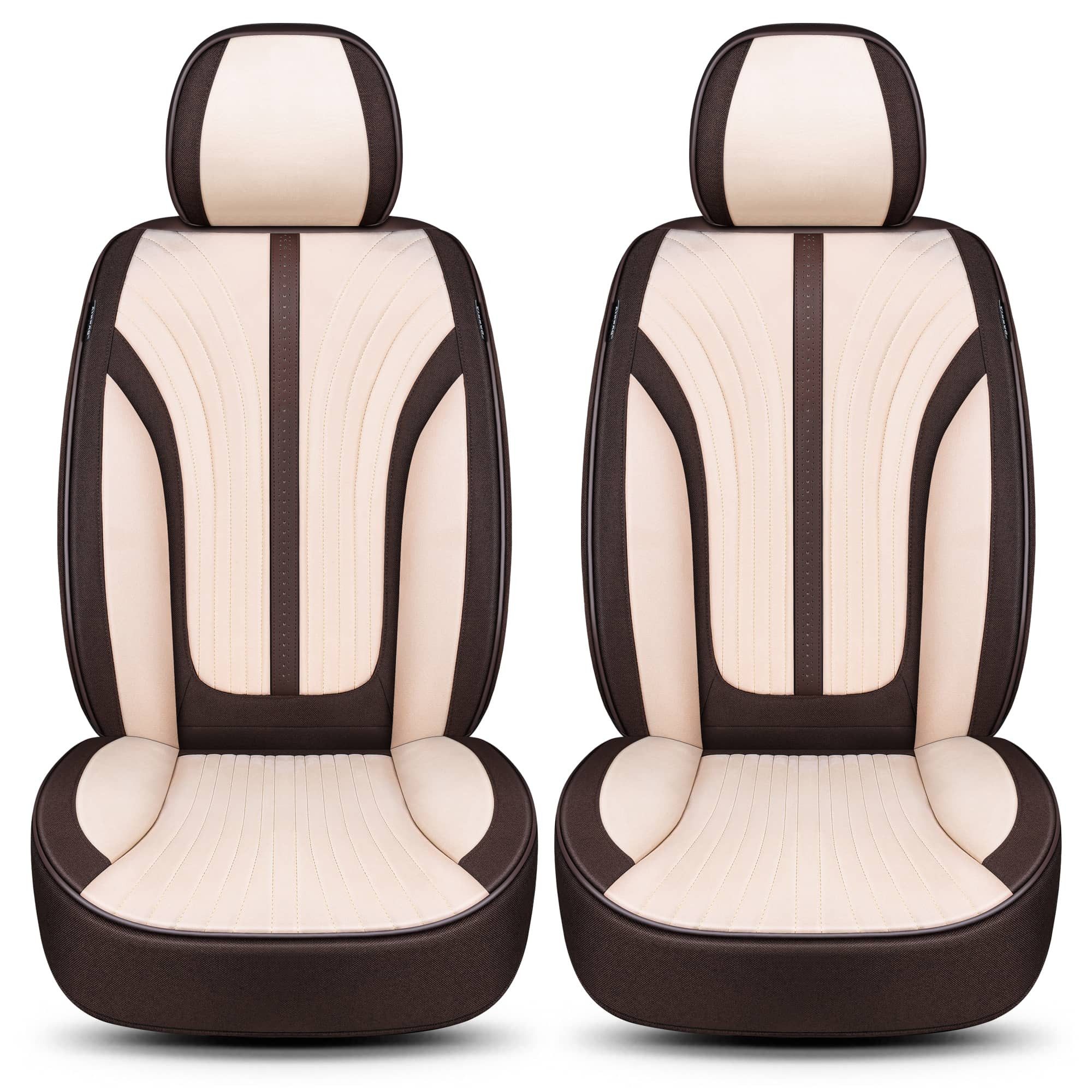 BREMER SITZBEZÜGE Autositzbezug für Subaru XV 2 Bj ab 2018 (V2), Set, Schonbezüge Sitzbezüge Fahrer und Beifahrer, in Braun / Beige