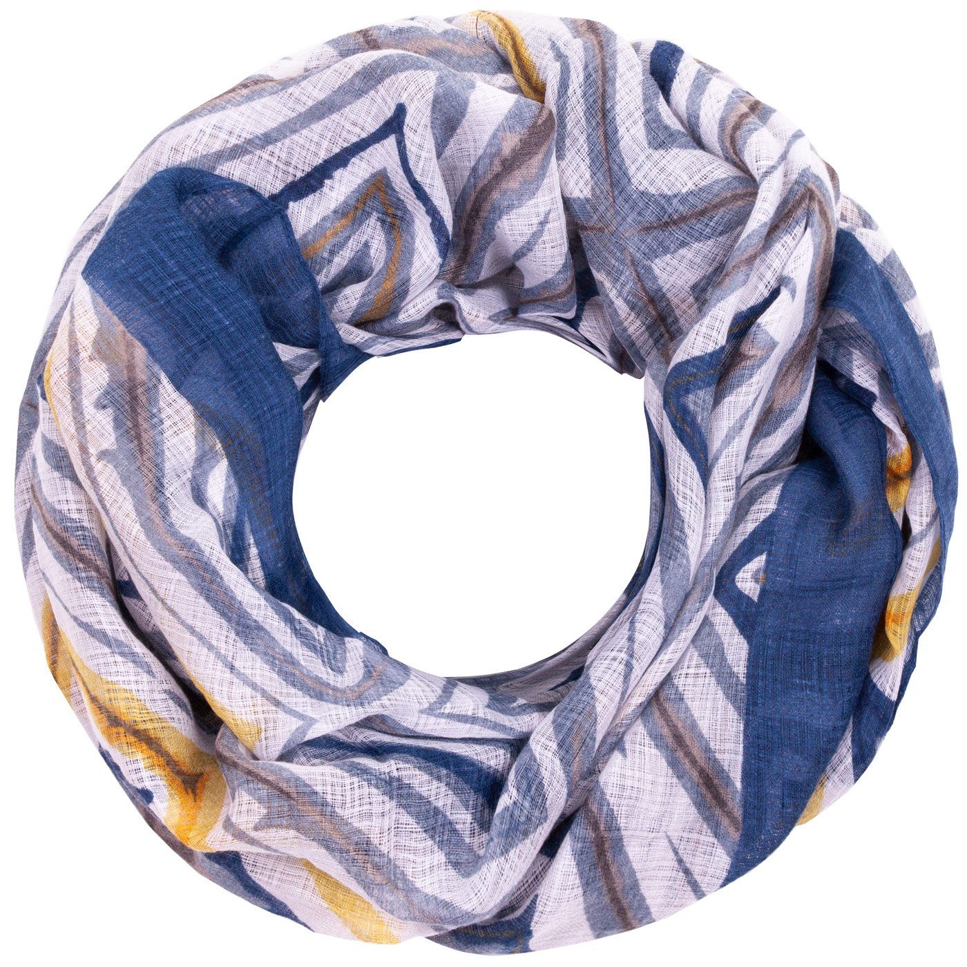 Faera Loop, Damen Schal gemustert weicher und leichter Damen Loop Rundschal günstig online kaufen