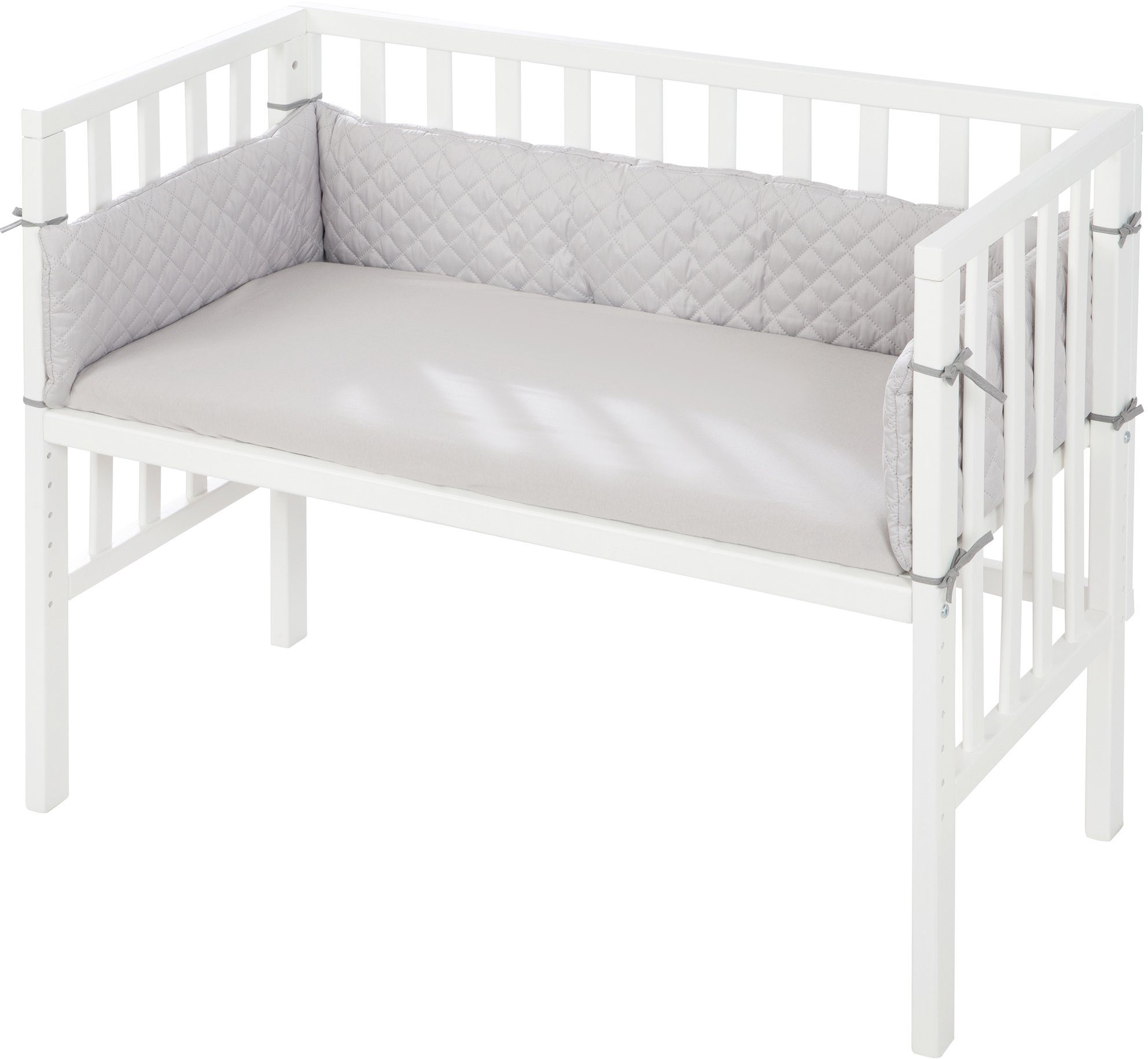 roba® Beistellbett 2in1 roba Style, weiß, mit Matratze, Nestchen und Sicherheitsbarriere