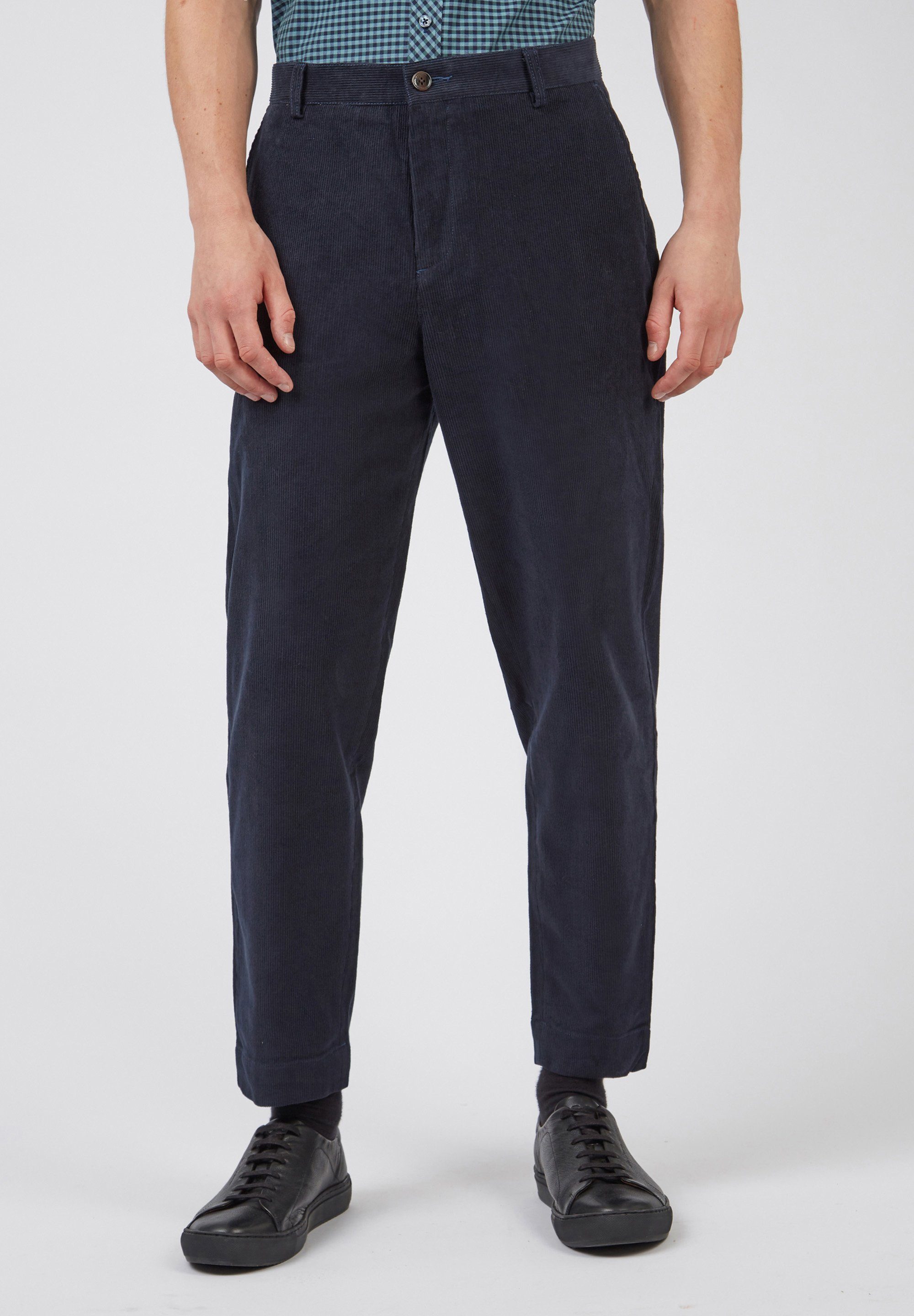 Ben Sherman Cordhose Corduroy Relaxed Taper Konisch zulaufendes Bein midnight