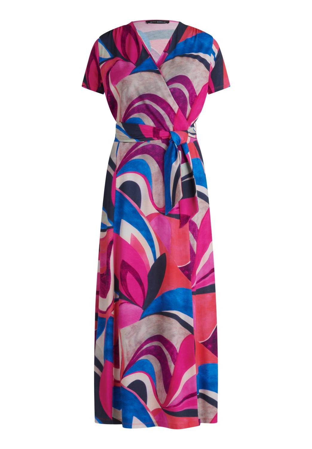 Betty Barclay Sommerkleid Kleid Lang 1/2 Arm, Pink/Blue