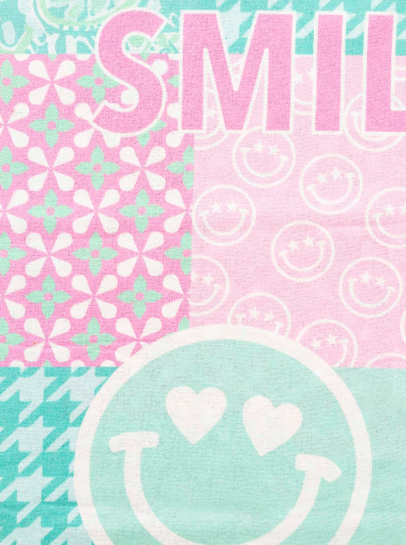 Zwillingsherz Schal "Printclash Smile", mit Fransen, Mustermix und Schriftzug