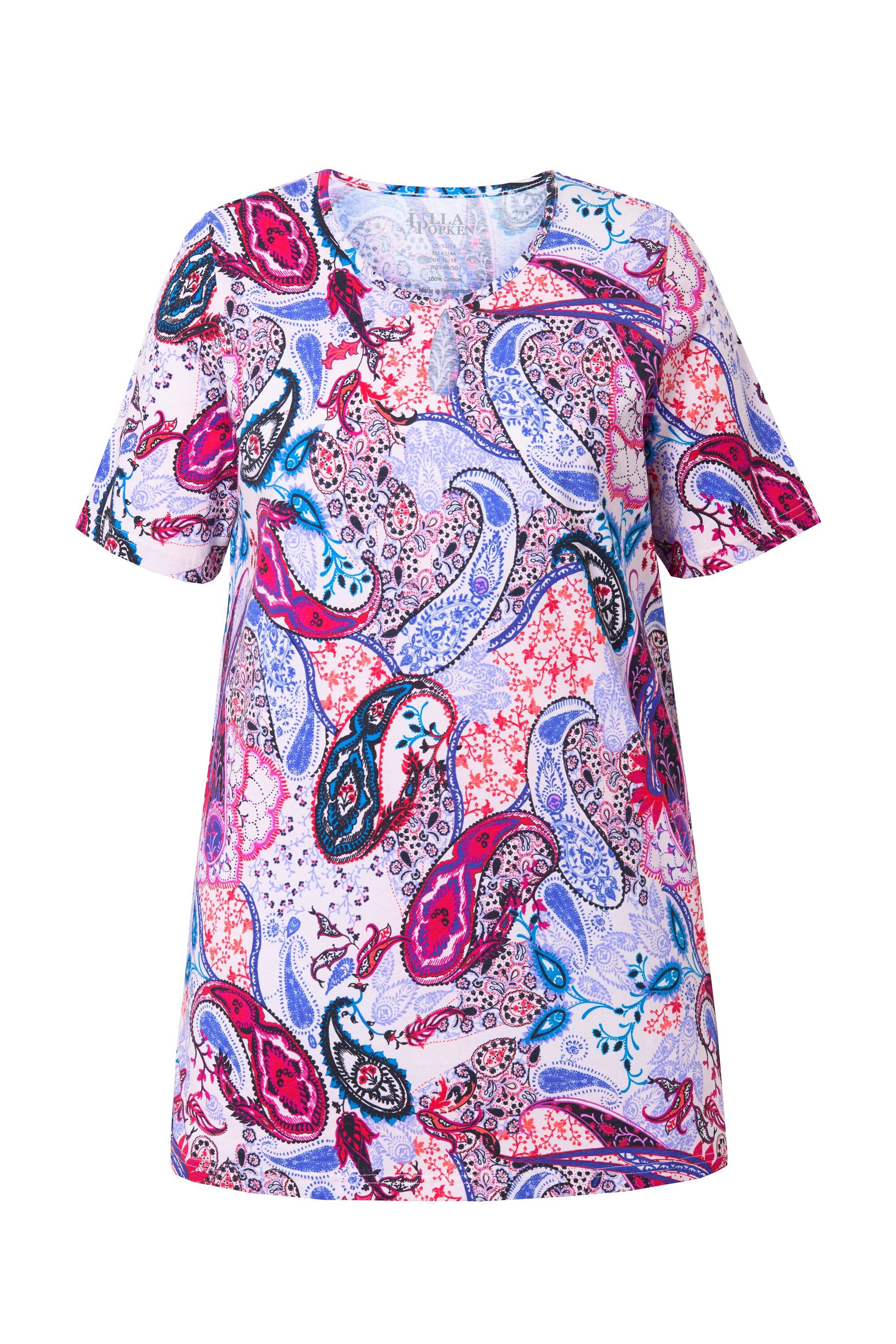 Ulla Popken Longshirt Longshirt Paisley A-Linie günstig online kaufen