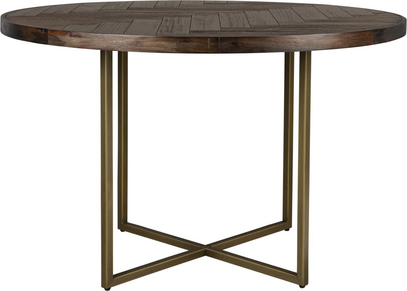 Dutchbone Esstisch Esstisch CLASS mit Fischgrät Platte rund Ø 120 cm von DutchBone