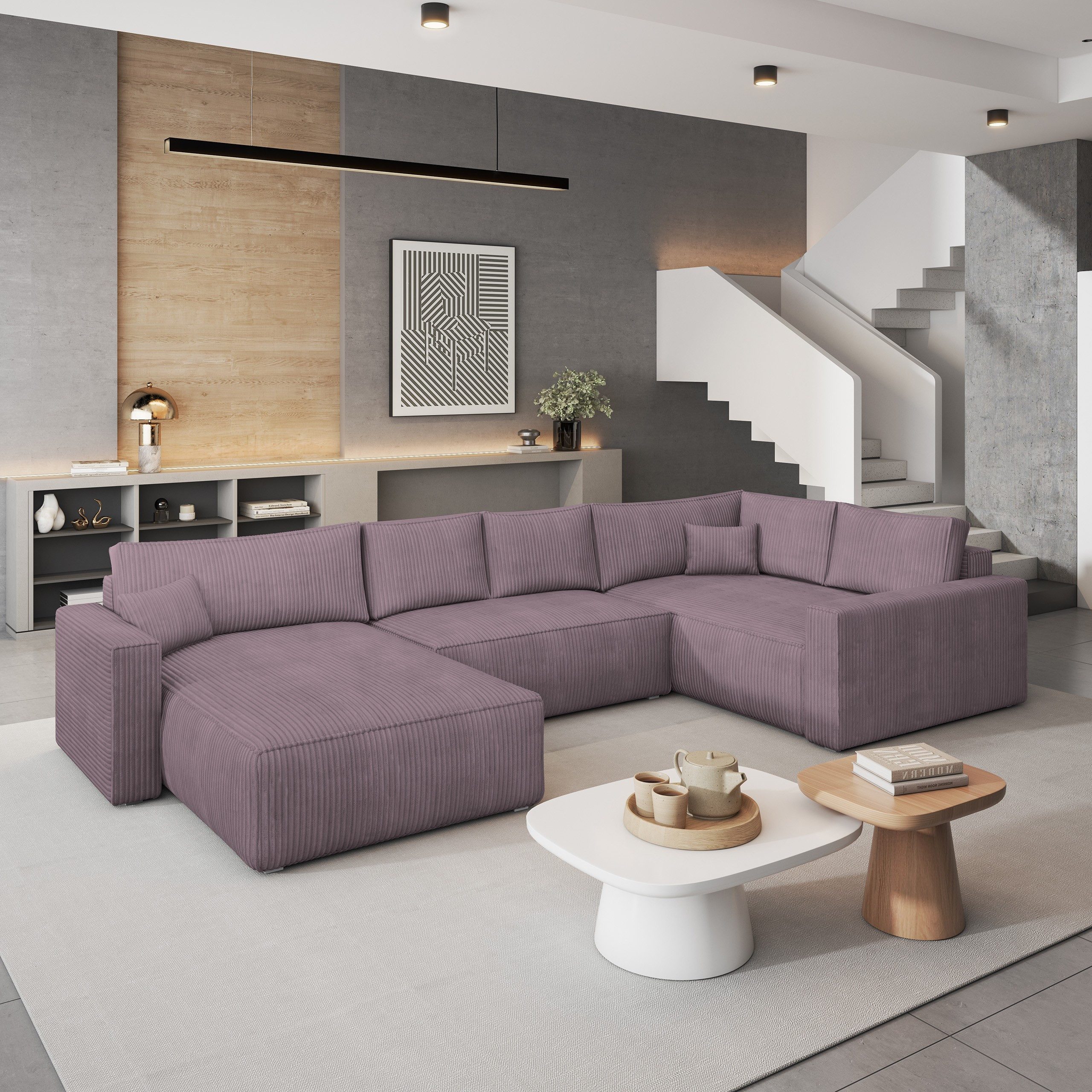 Masseno Ecksofa VELAMI mit Schlaffunktion U-Form, günstig online kaufen