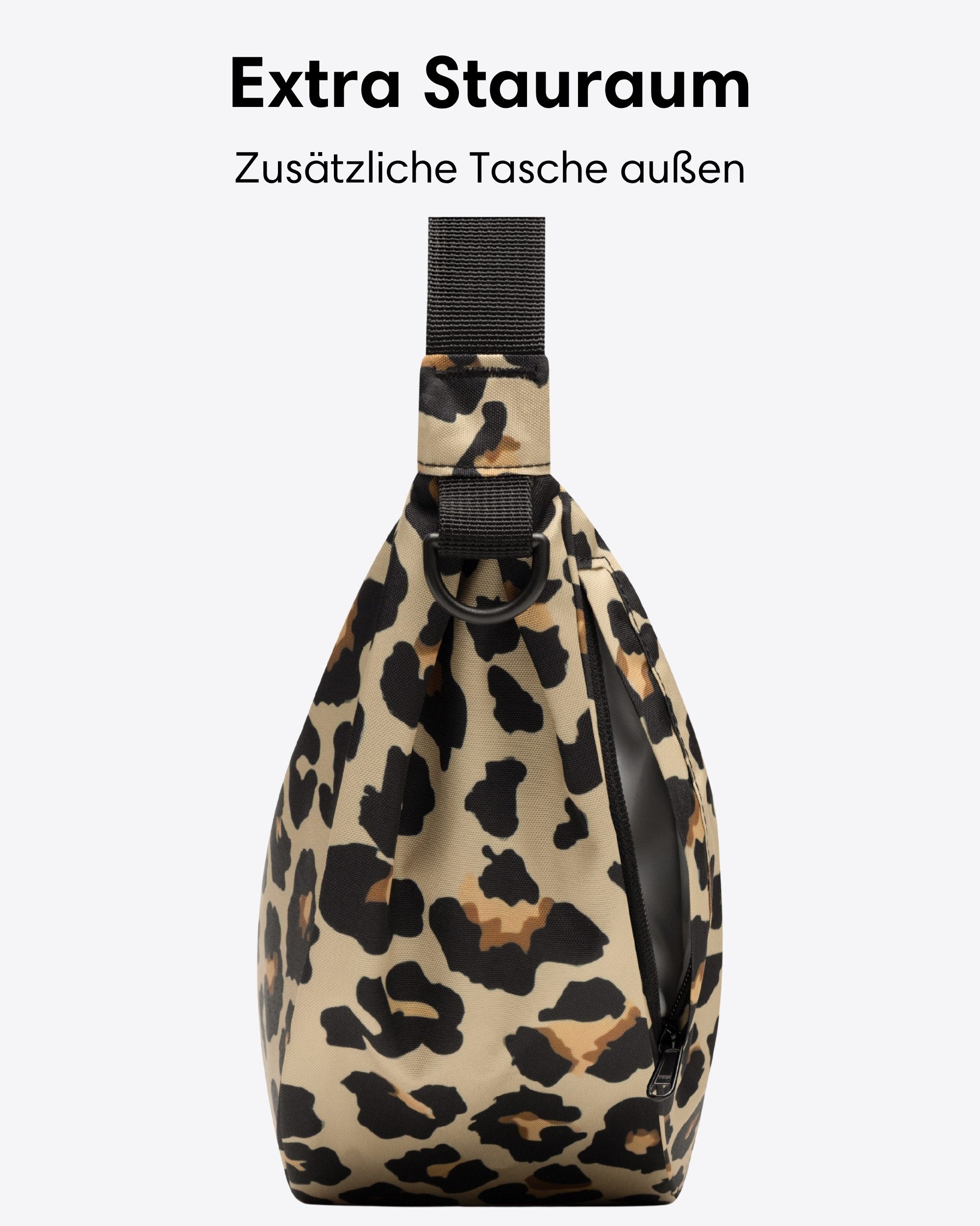 LARKSON Umhängetasche Solveig Medium Halbmondtasche für Damen und Herren, Stylische Crossbody Bag in Halbmond Form – Bild 5 von 5