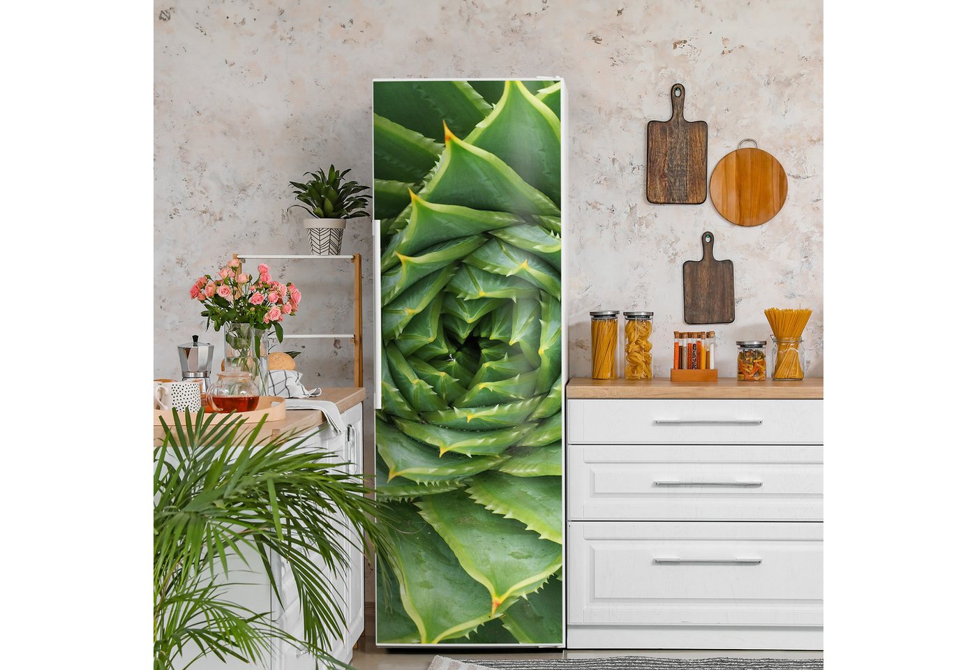 Thumbnail - DEQORI Magnetfolie 'Alchemie der Aloe', Kühlschrank Magnetmatte magnetisch Magnetfolie Folie Schutz
