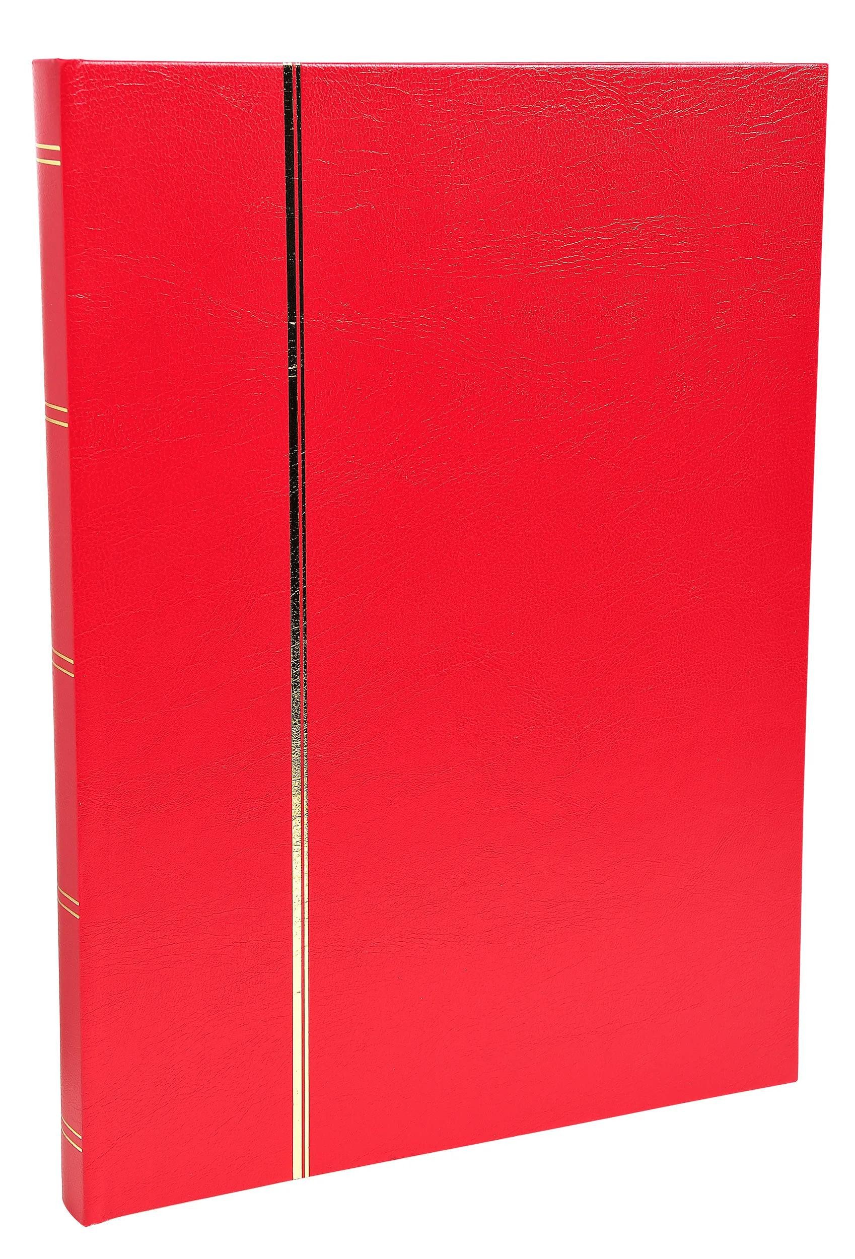 EXACOMPTA Münzetui Briefmarken Einsteckalbum Halbleder 48 Seiten 225x305cm Rot 26153E, Fotoalben Sammler