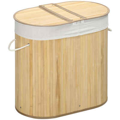 HOMCOM Wäschekorb mit herausnehmbaren Wäschebank (Set, 1 St., 1 Wäschekorb), 100 Liter