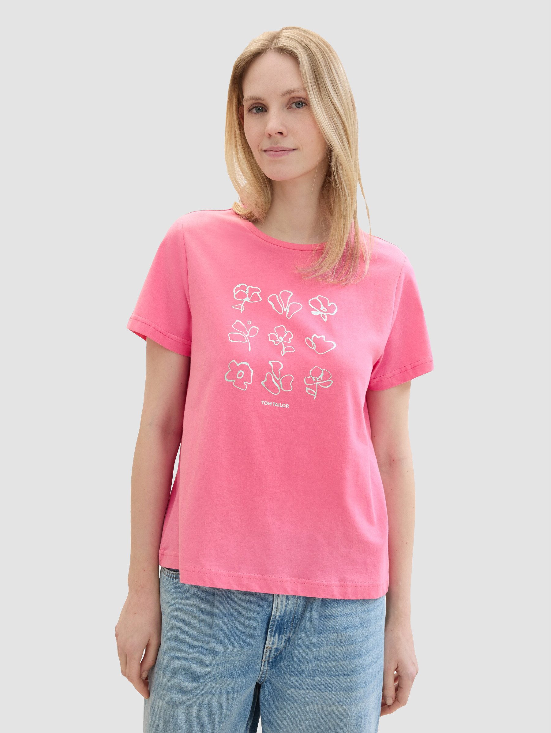 TOM TAILOR T-Shirt 2er-Set Rundhals Kurzarm mit Print (2-tlg) T-Shirt mit Print