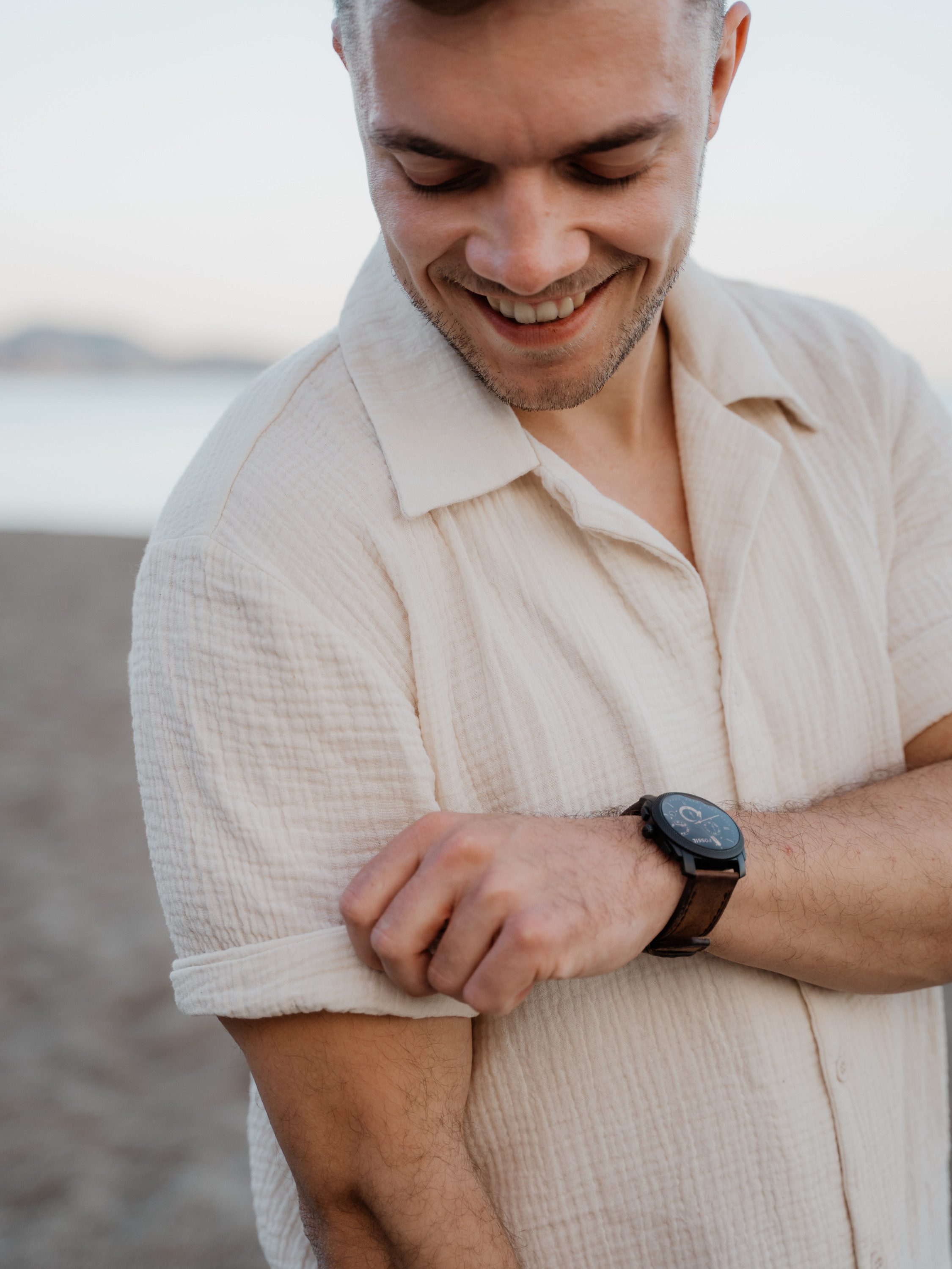 hutch&putch Kurzarmhemd Musselin Herrenhemd - Business günstig online kaufen