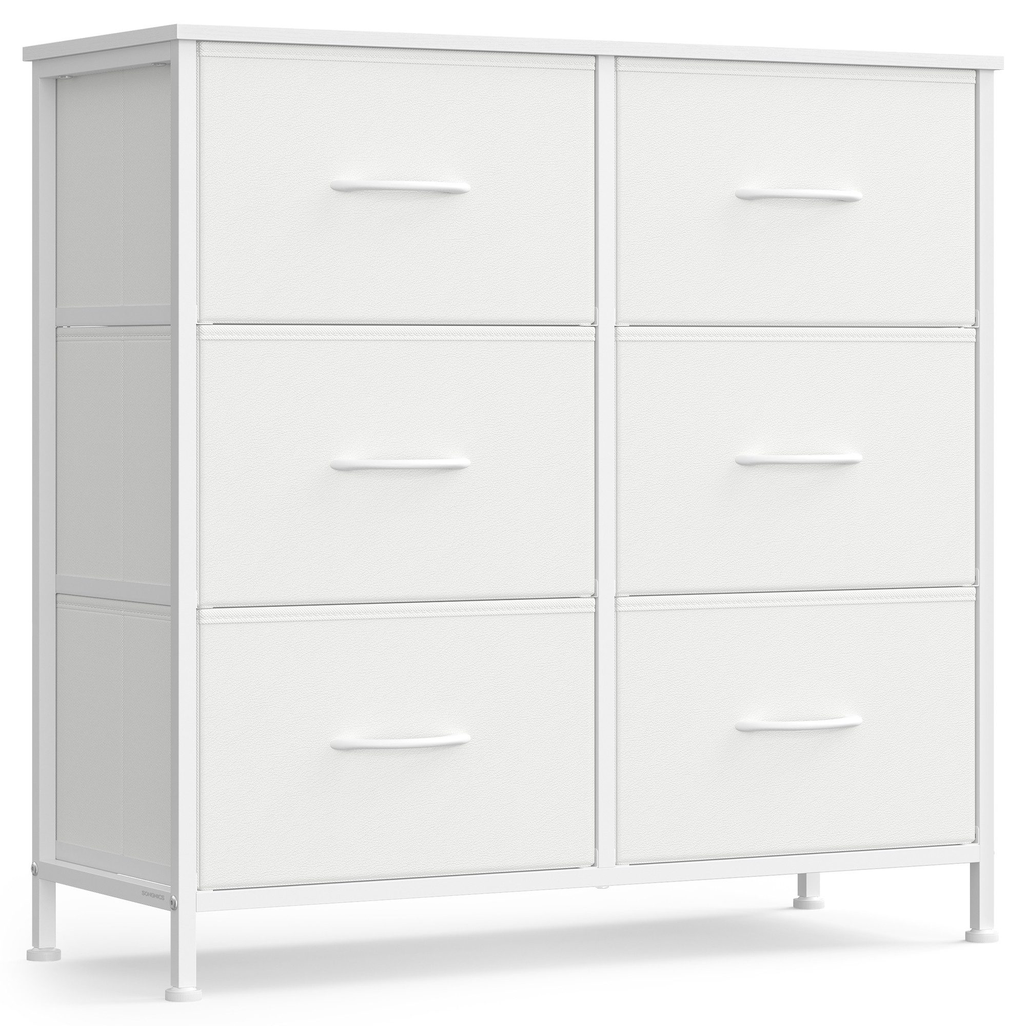 SONGMICS Kommode Schrank, Aufbewahrungsschrank, für Schlafzimmer, Flur, Wohnzimmer, Stahl, 6 Schubladen