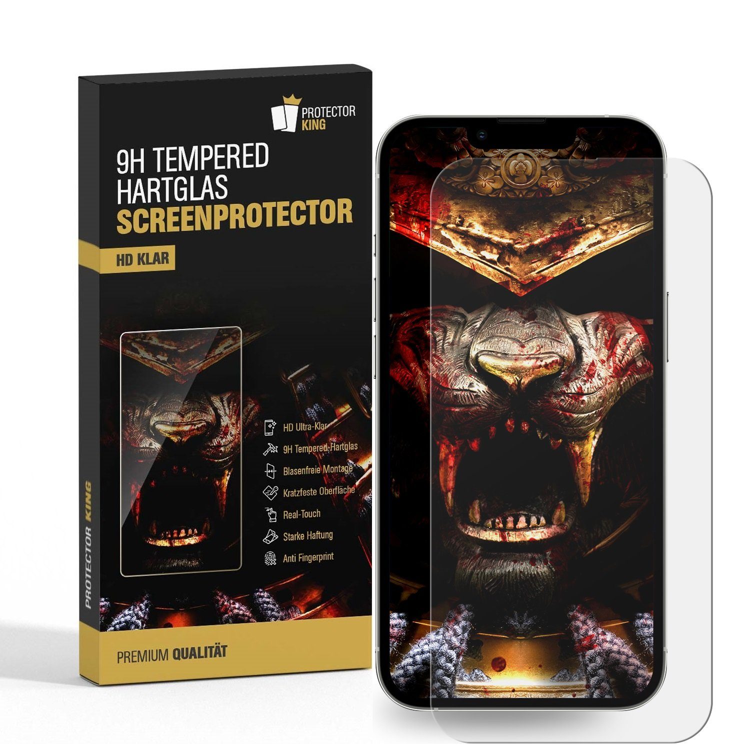 Schutzfolie 1x 9H Hartglas für iPhone 13 Pro Panzerfolie Displayschutz HD KLAR