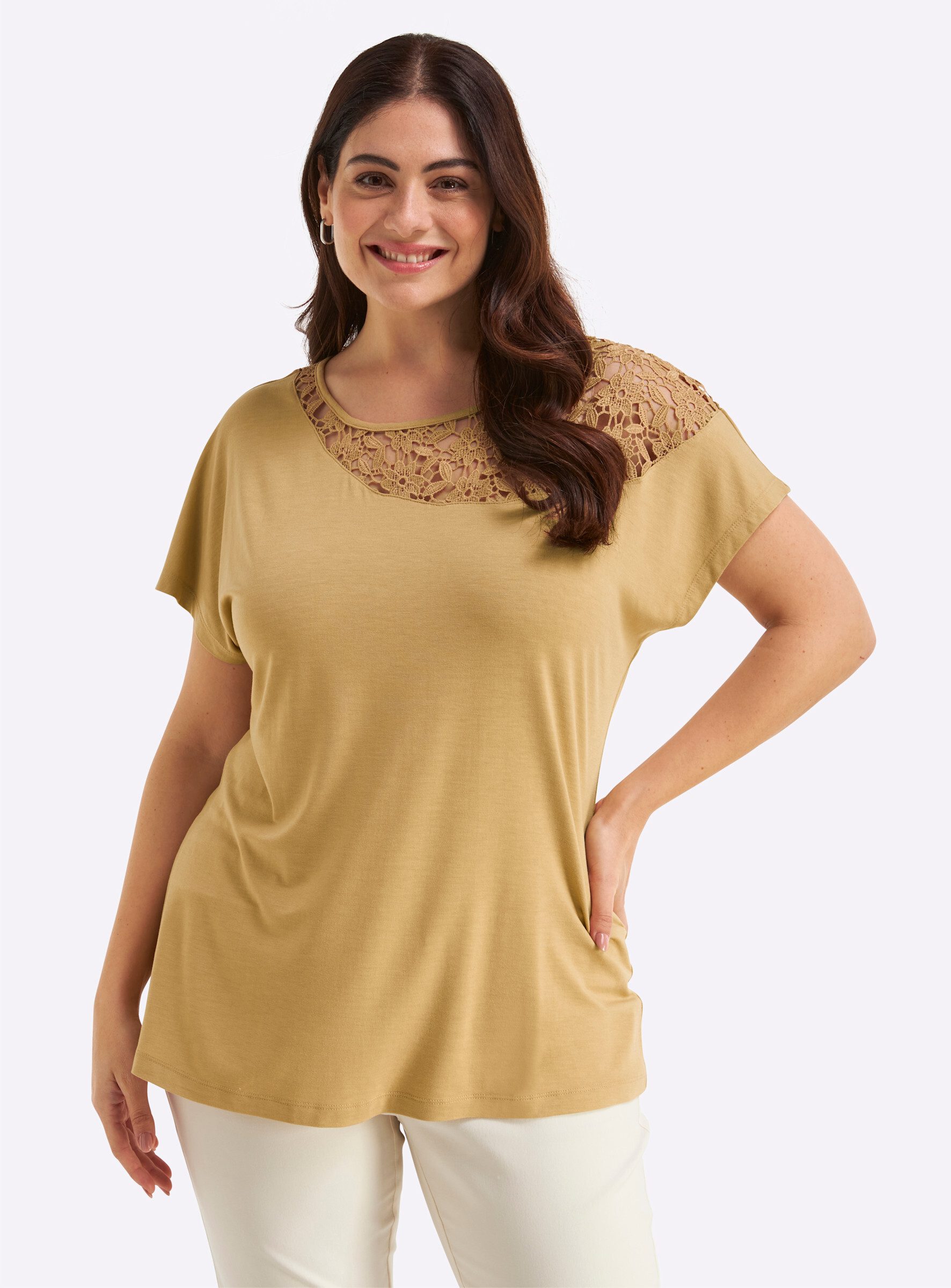 Sheego T-Shirt Kurzarm-Shirt Kurzarm