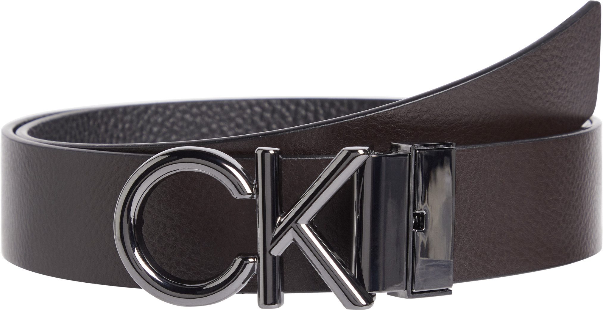 Calvin Klein Ledergürtel ADJ/REV CK METAL BOMBE PB 35MM mit CK-Logoschließe günstig online kaufen