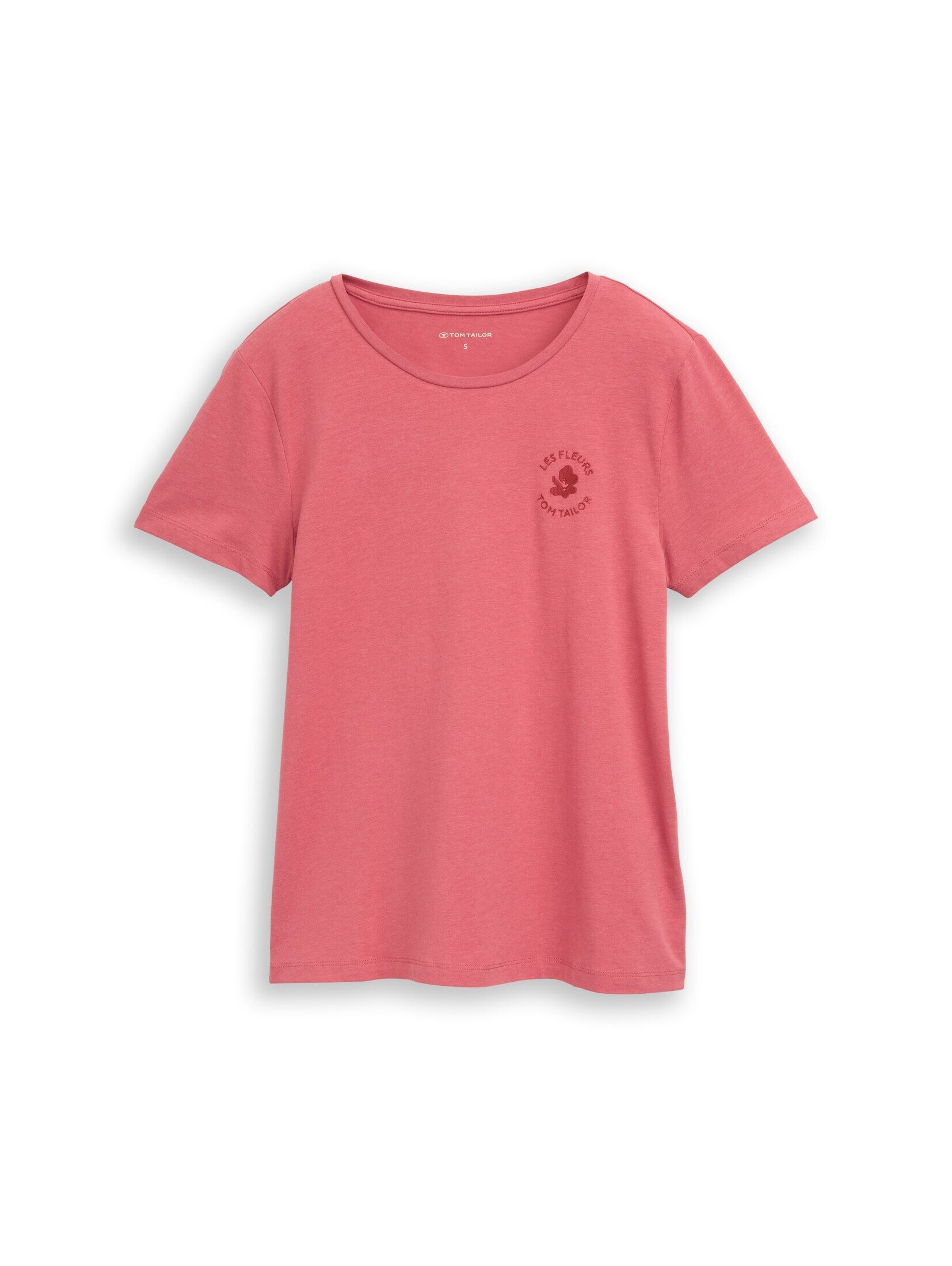 TOM TAILOR T-Shirt T-Shirt T-Shirt mit Blumen-Stickerei günstig online kaufen