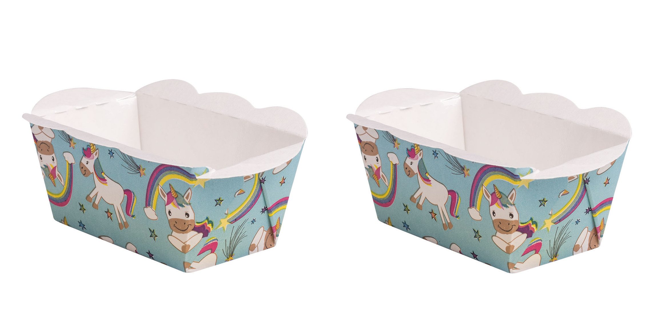 Demmler Backform 2er Set Mini-Backformen mit Einhorn-Motiv - 2x 10 Stück, Formen und Dekoration mit schönem Einhorn Motiv - Made in Germany