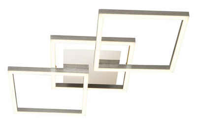 casa NOVA LED Deckenleuchte JALU, 3-flammig, Breite 76 cm, Aluminium, Dimmfunktion, LED fest integriert, LED Deckenlampe