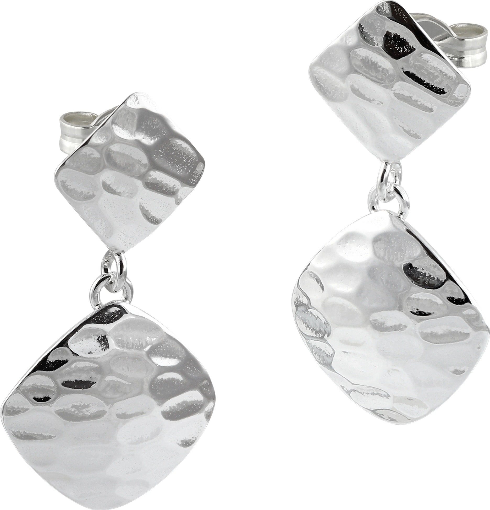 SilberDream Paar Ohrhänger SilberDream Ohrringe für Damen 925 Silber (Ohrhänger), Damen Ohrhänger viereckig aus 925 Sterling Silber, Farbe: silber