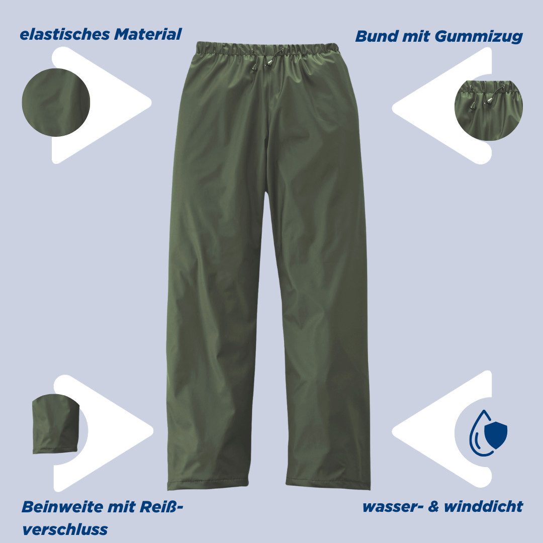 SCHEIBLER WORKWEAR Regenhose PU-Regenbundhose wasserdicht (3.000mm) und win günstig online kaufen