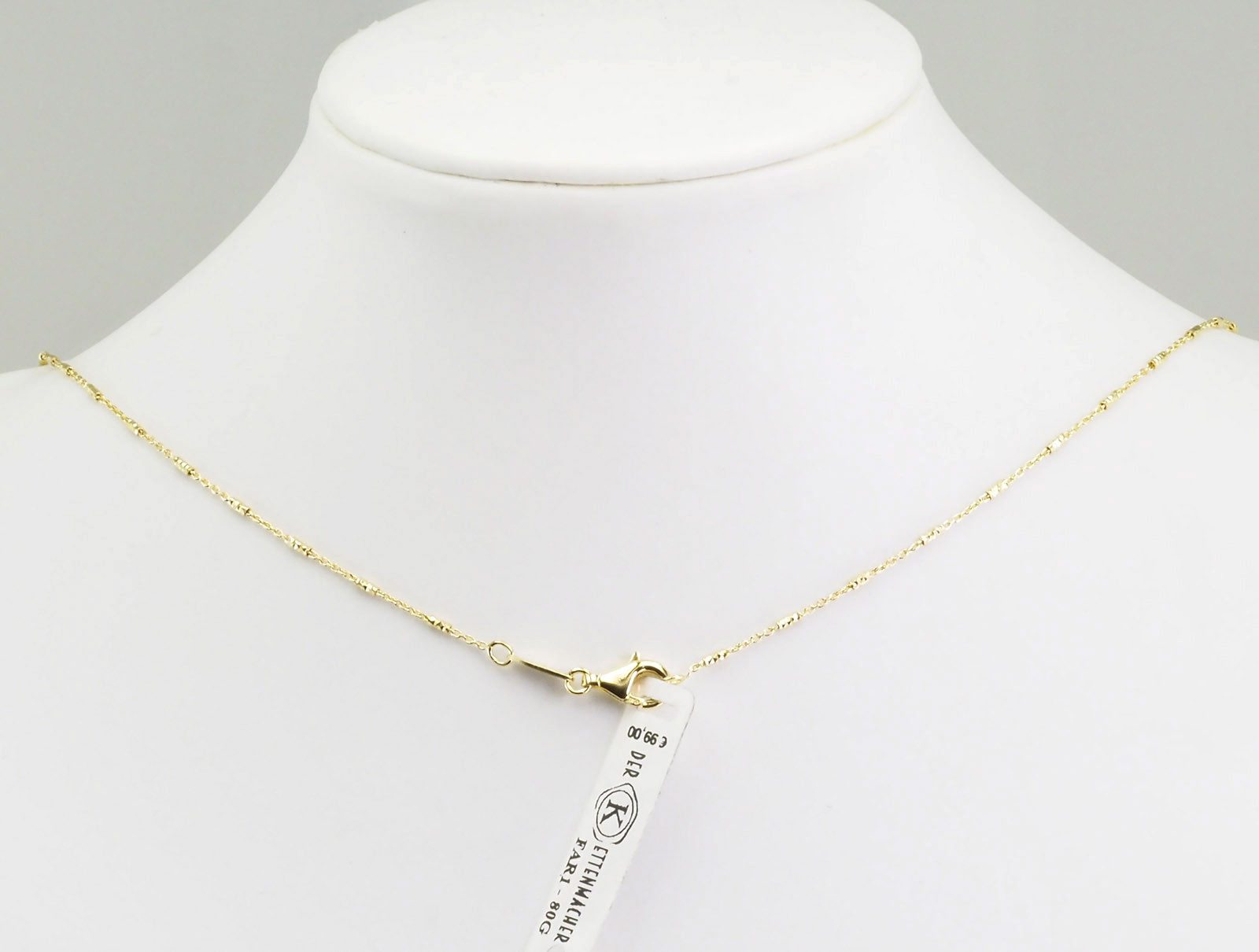 Der Kettenmacher Silberkette 925 Silber FAR1-80G Damen Halskette, diamantiert