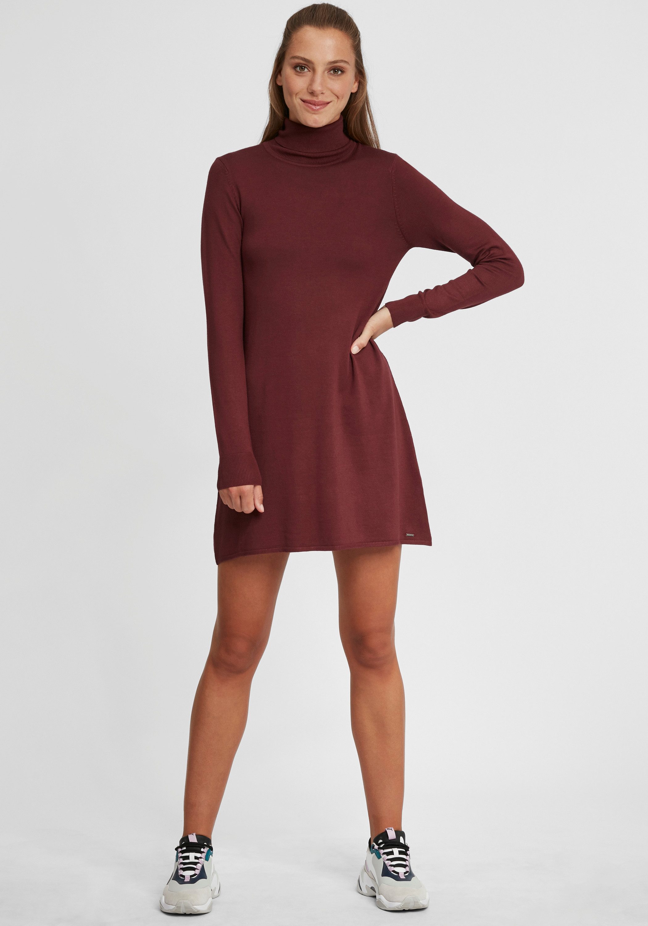 OXMO Strickkleid OXWinala Strickkleid mit Rollkragen günstig online kaufen