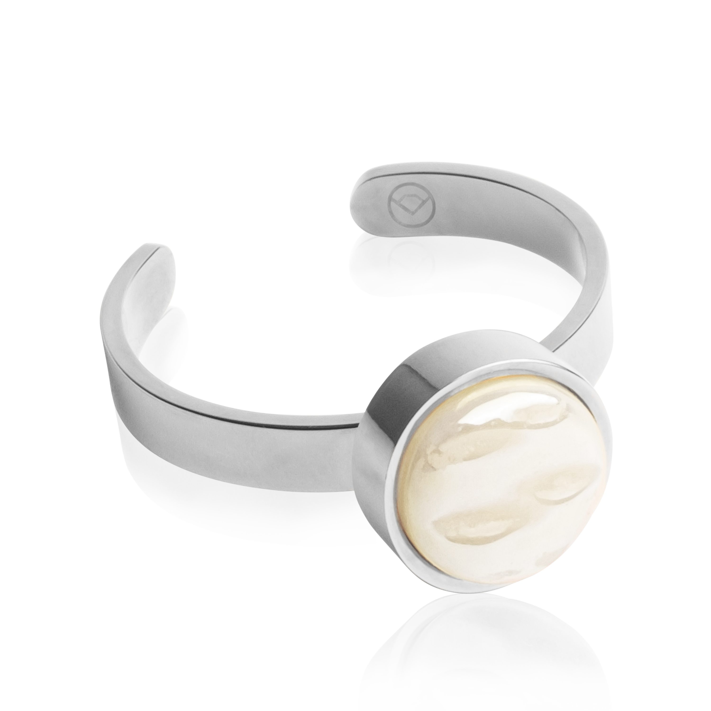 ALEXASCHA Fingerring Verstellbarer Ring mit Stein • 8mm