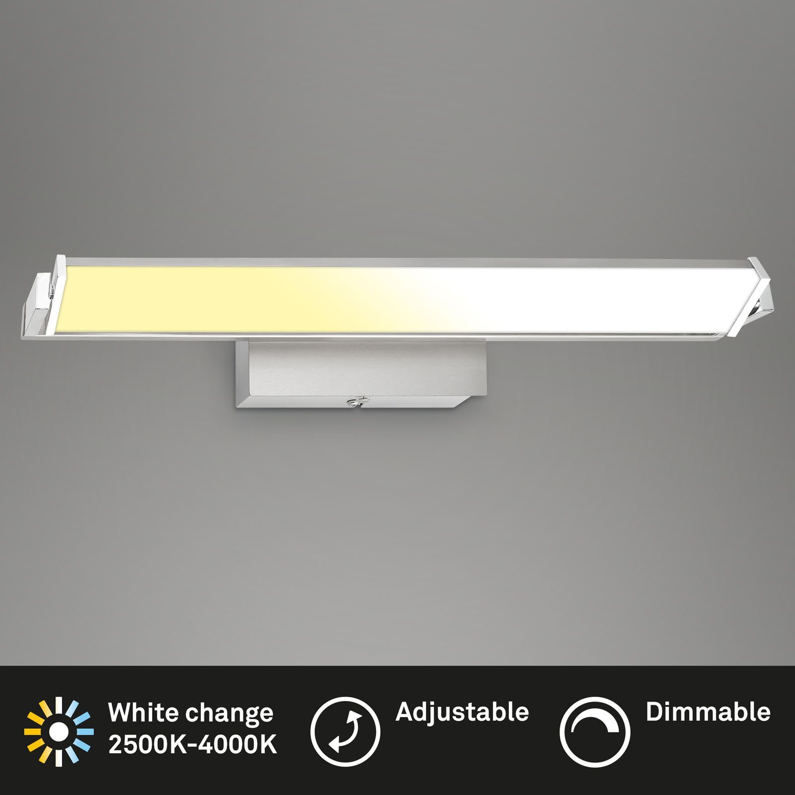 Briloner Leuchten LED verbaut, Farbwechsler, 3723-012, Warmweiß Wandleuchte Kaltweiß, LED Neutralweiß, Tageslichtweiß, fest