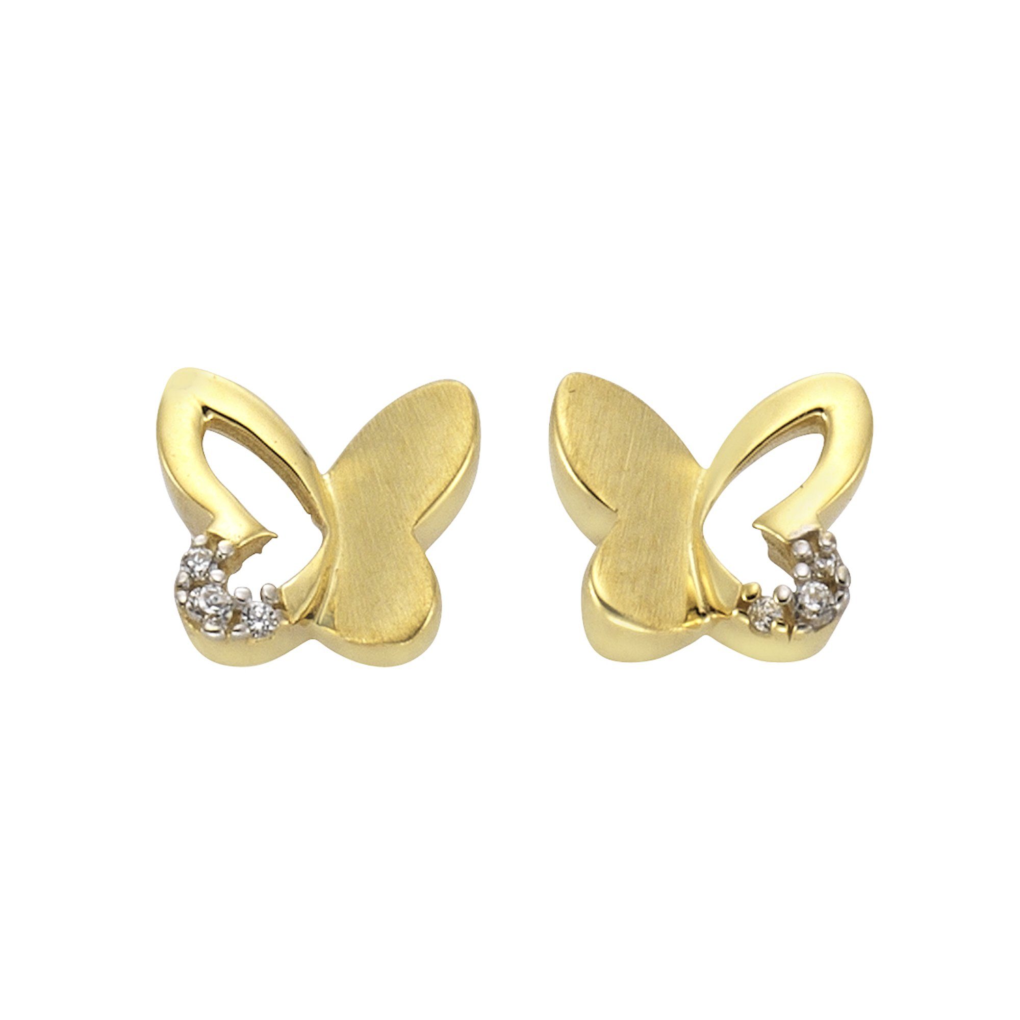 Zeeme Paar Ohrstecker »333/- Gold bicolor Schmetterling« online kaufen |  OTTO