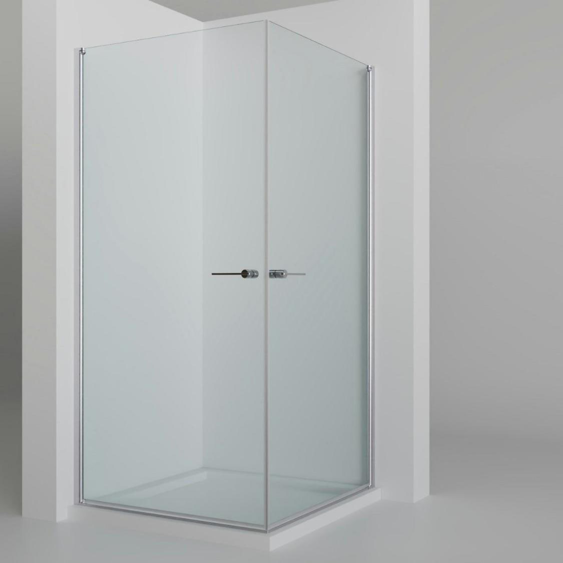 welltime Eckdusche Firenze, BxT: 90x90 cm, Einscheibensicherheitsglas, Rahmenloses Design mit extravaganten Griffen, 6mm ESG