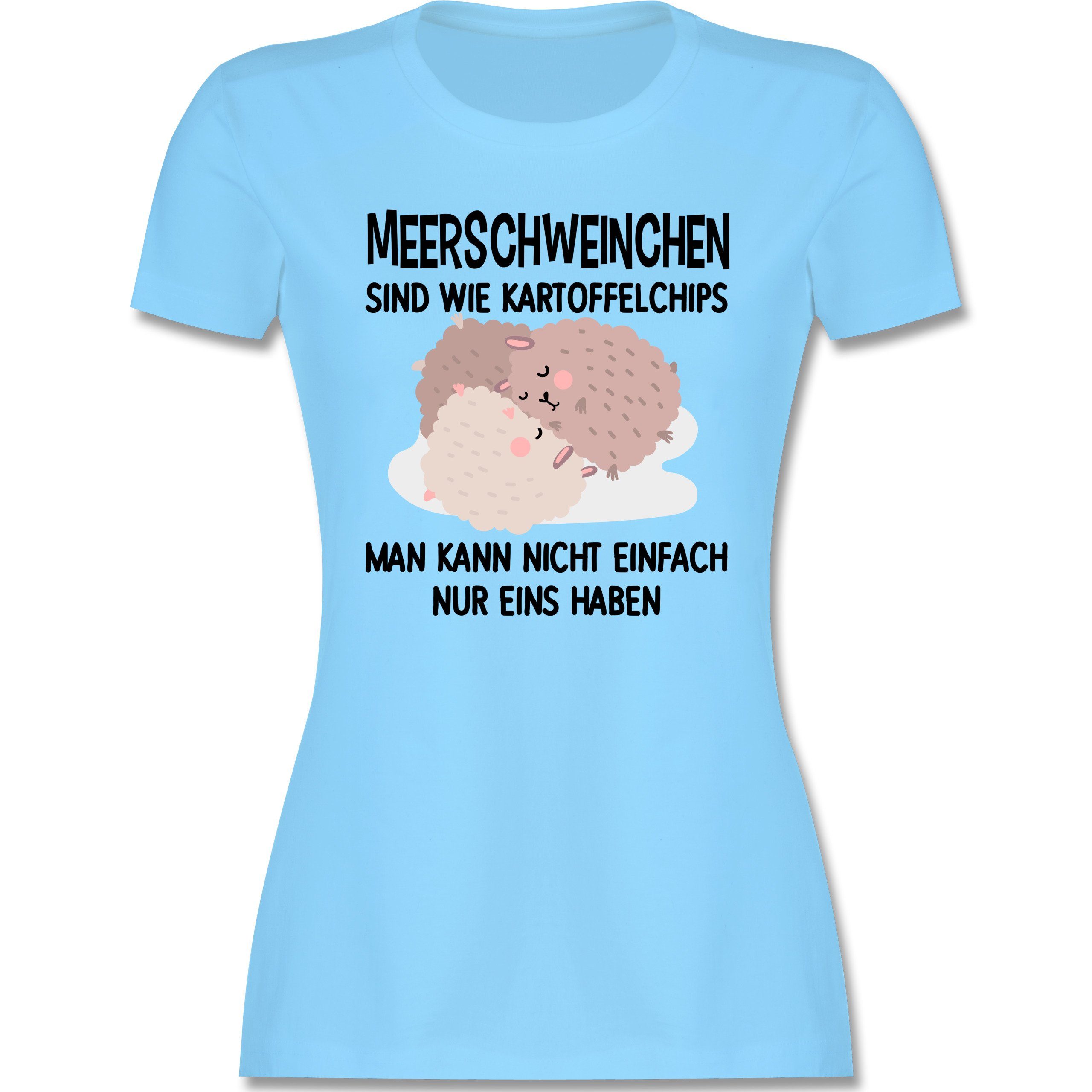 Shirtracer TShirt »Lustiges Meerschweinchen Motiv Statement Tasse Damen Premium TShirt T