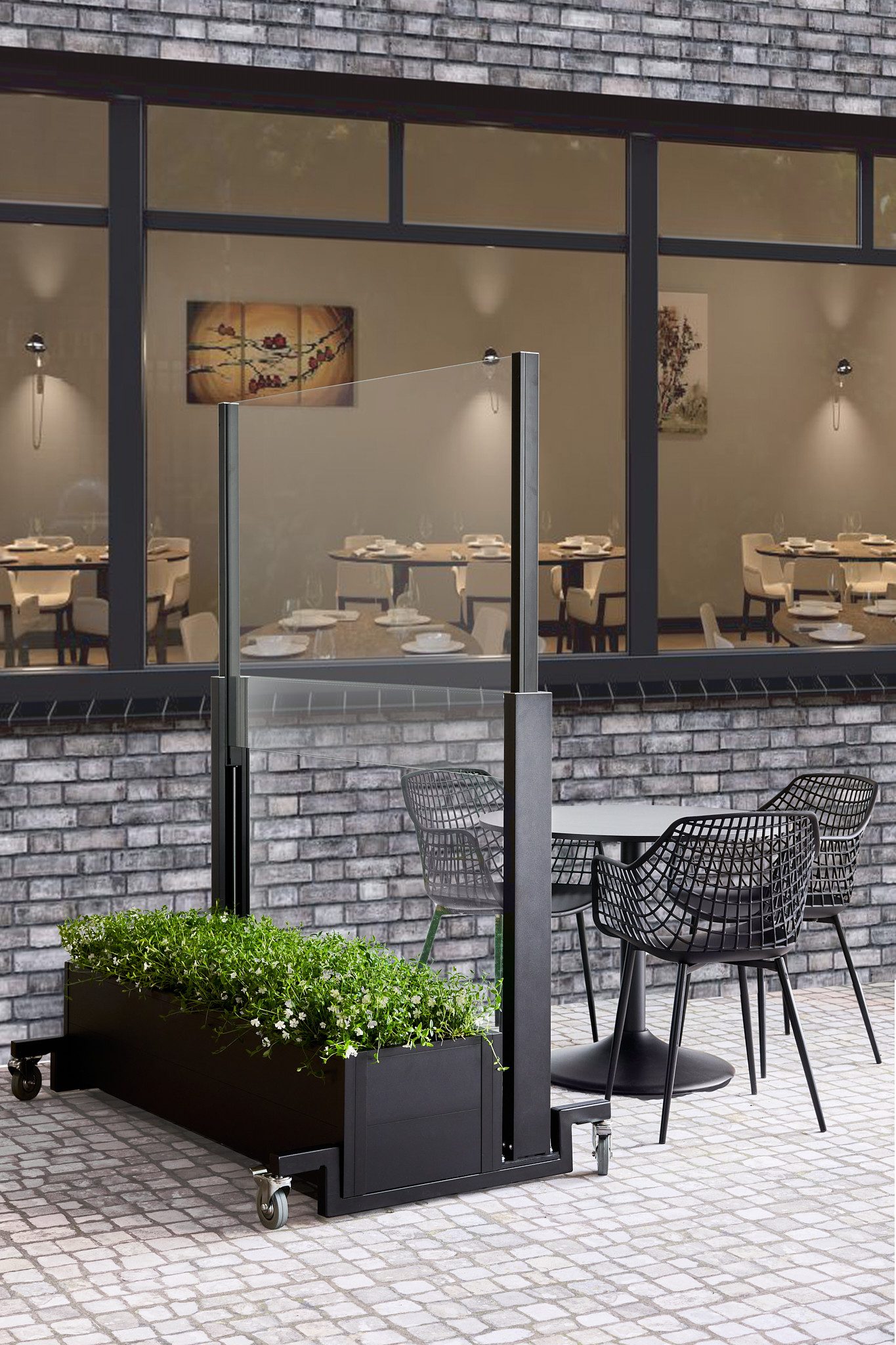 terrassana Glaszaun Windschutz Viewline