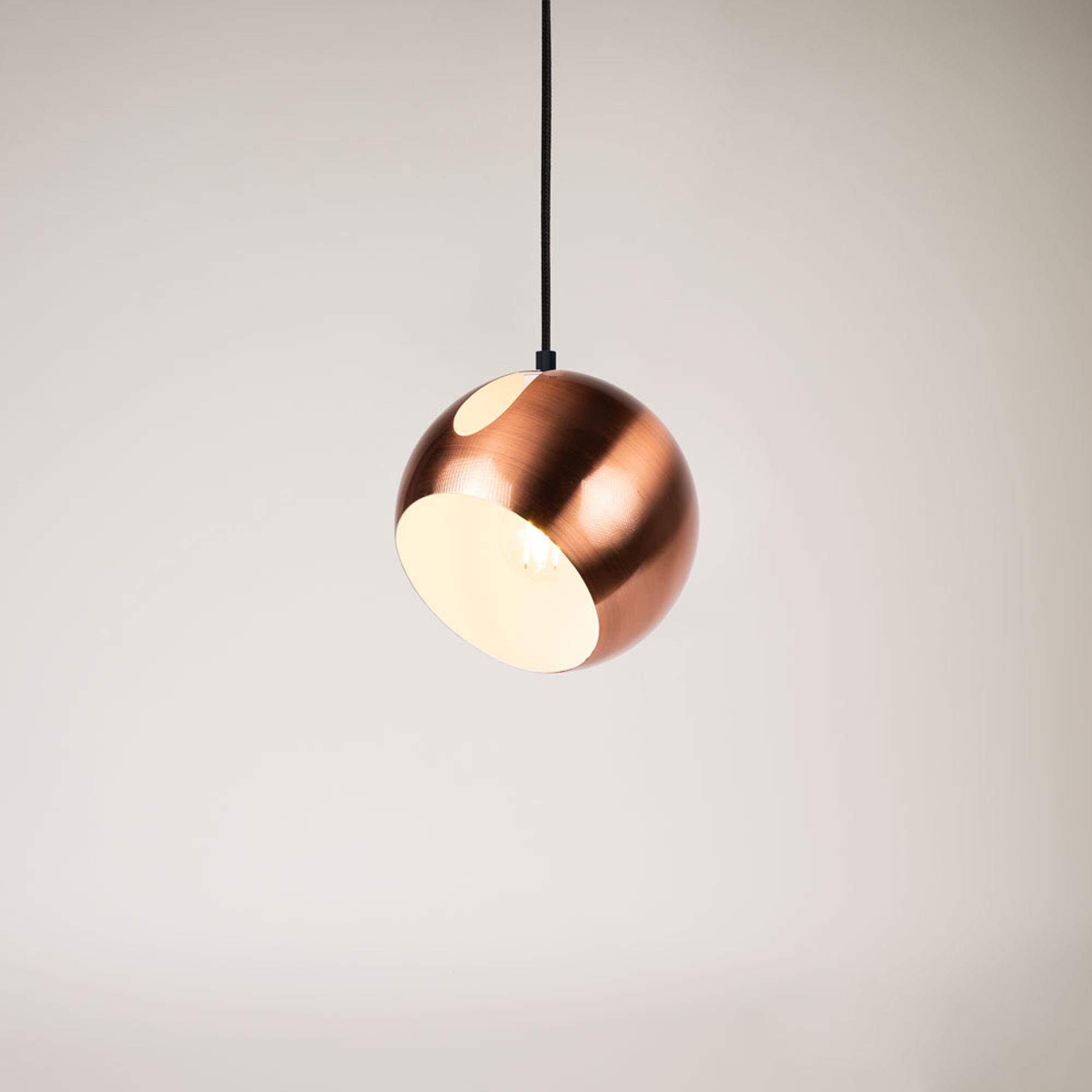 s.luce Pendelleuchte Pendelleuchte Ball 3-flammig mit Deckenschiene Gold