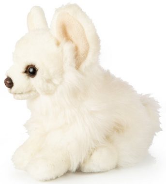 Uni-Toys Kuscheltier Chihuahua weiß oder braun, mit Prinzessinentasche - 18 cm - Plüschtier, zu 100 % recyceltes Füllmaterial